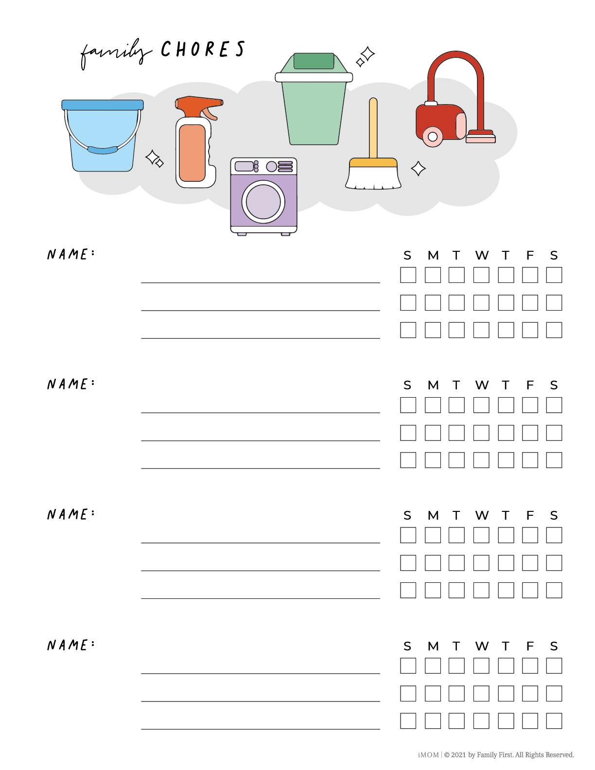 Chore Chart Template Free Printable Chore Chart Template Free Printable