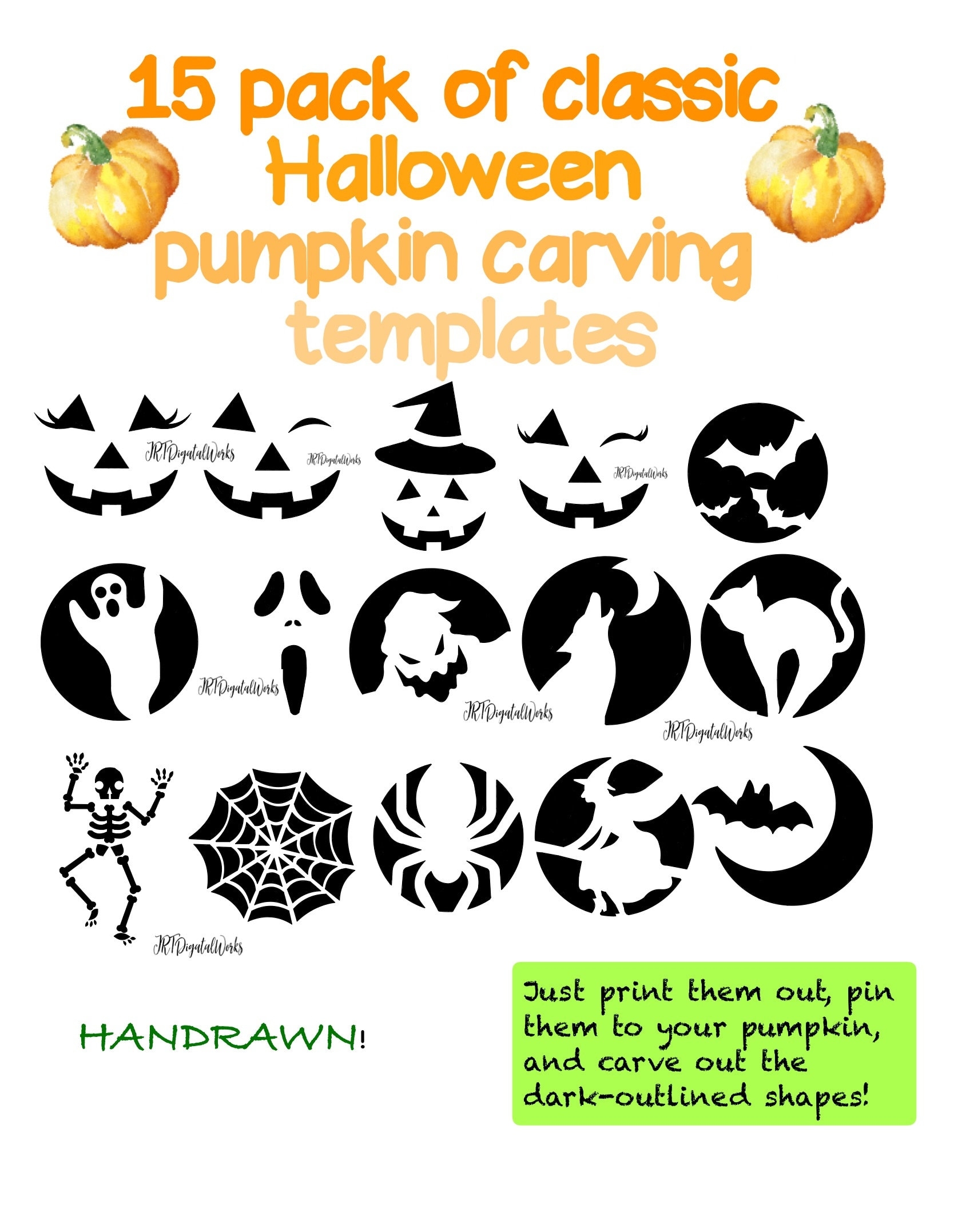 Pumpkin Carving Printable Template Pumpkin Carving Printable Template