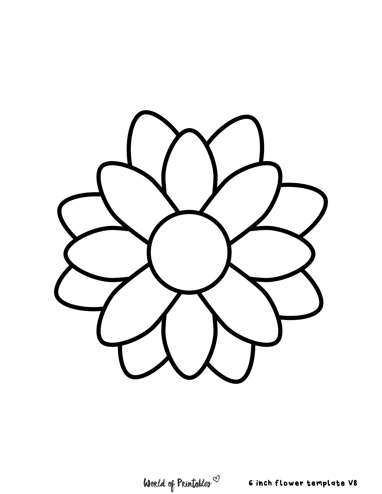Printable Flower Template Pattern Pdf Printable Flower Template Pattern Pdf