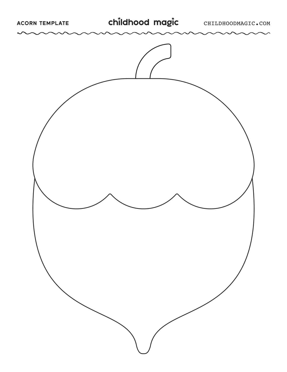 Acorn Template Free Printable Childhood Magic Acorn Template Free Printable Childhood Magic