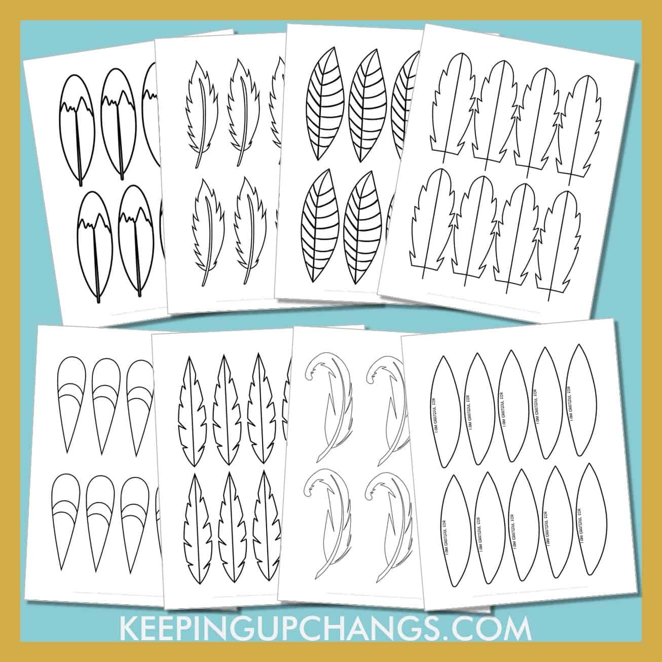 Turkey Feather Template Printable Turkey Feather Template Printable
