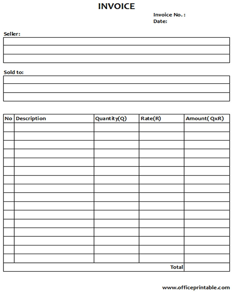 Blank Invoice Www officeprintable Blank Invoice Www officeprintable