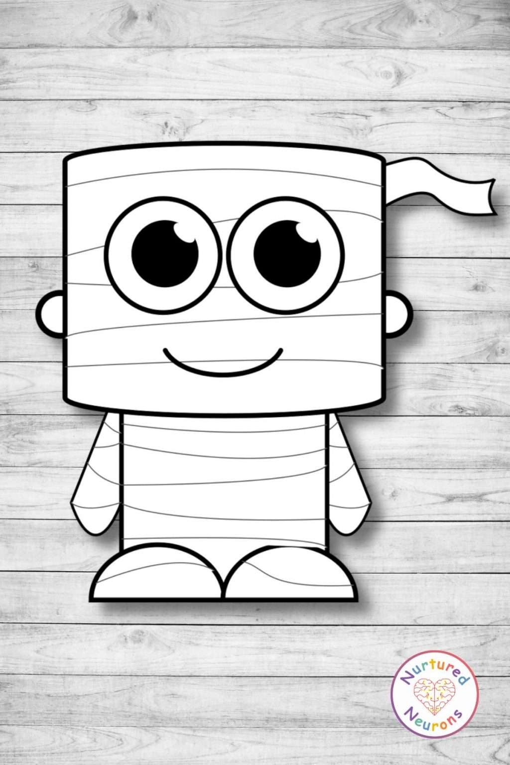 Build A Mummy Craft printable Halloween Activity Nurtured Neurons Build A Mummy Craft printable Halloween Activity Nurtured Neurons