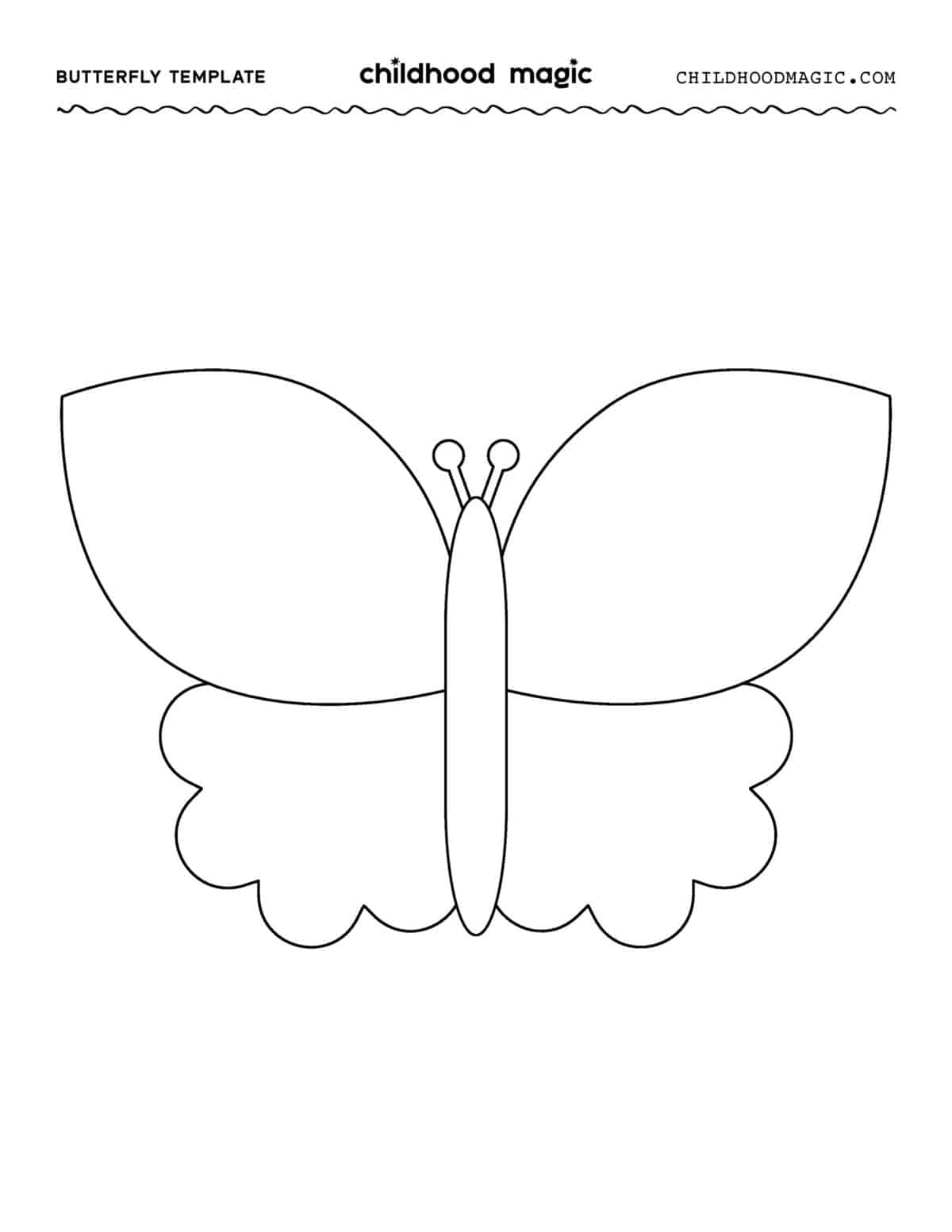 Butterfly Template Childhood Magic Butterfly Template Childhood Magic