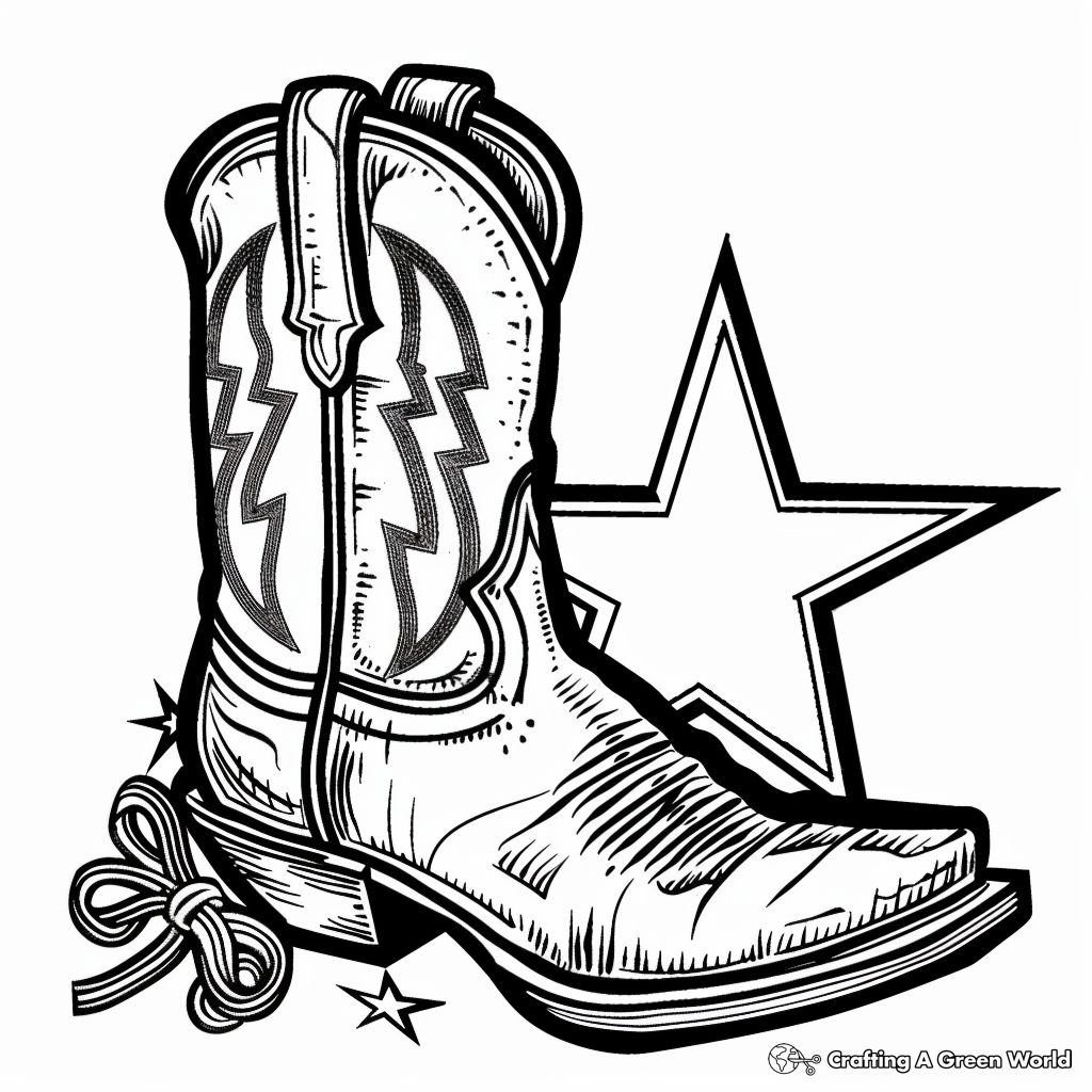 Cowboy Boot Printable Template