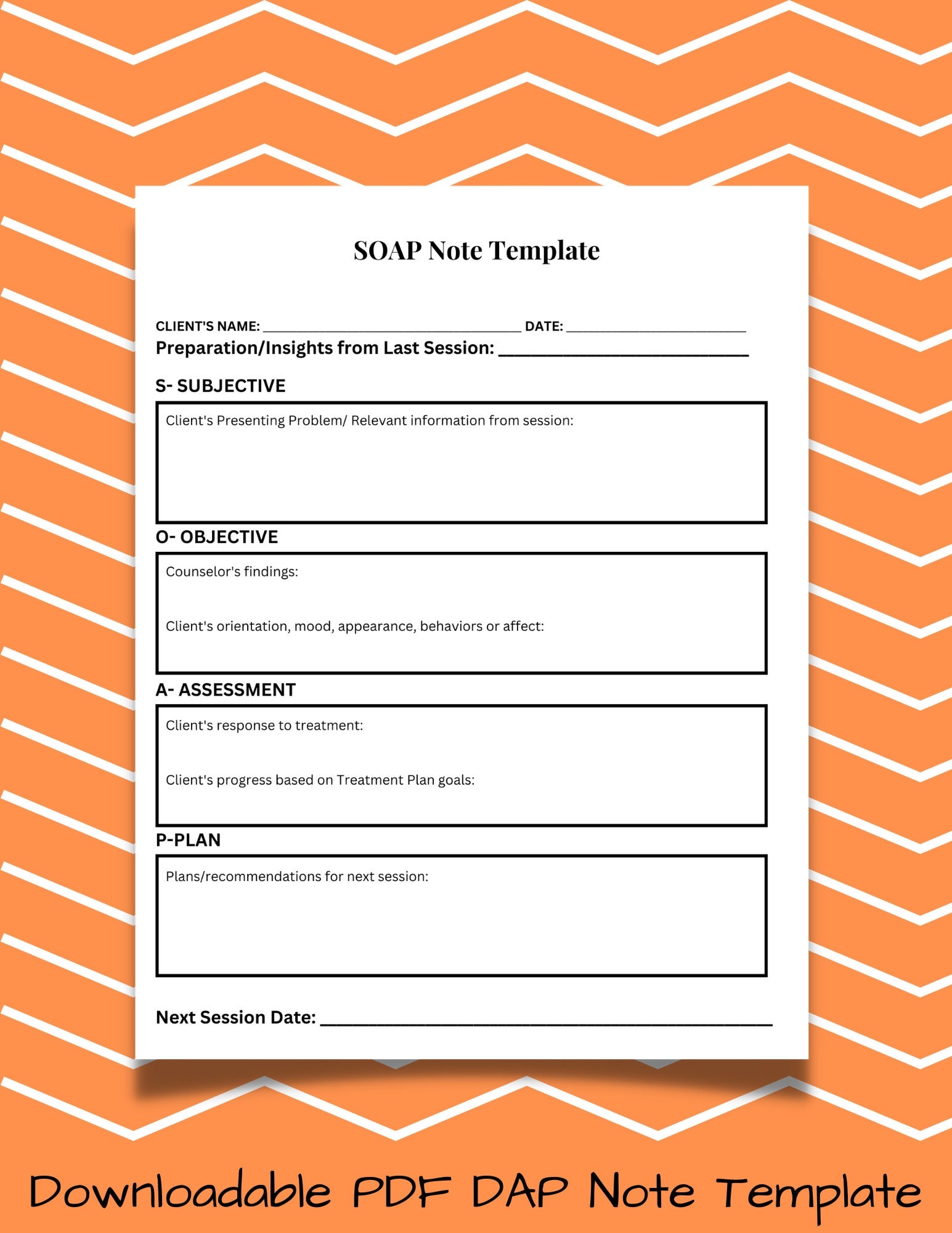 Printable Soap Note Template Printable Soap Note Template