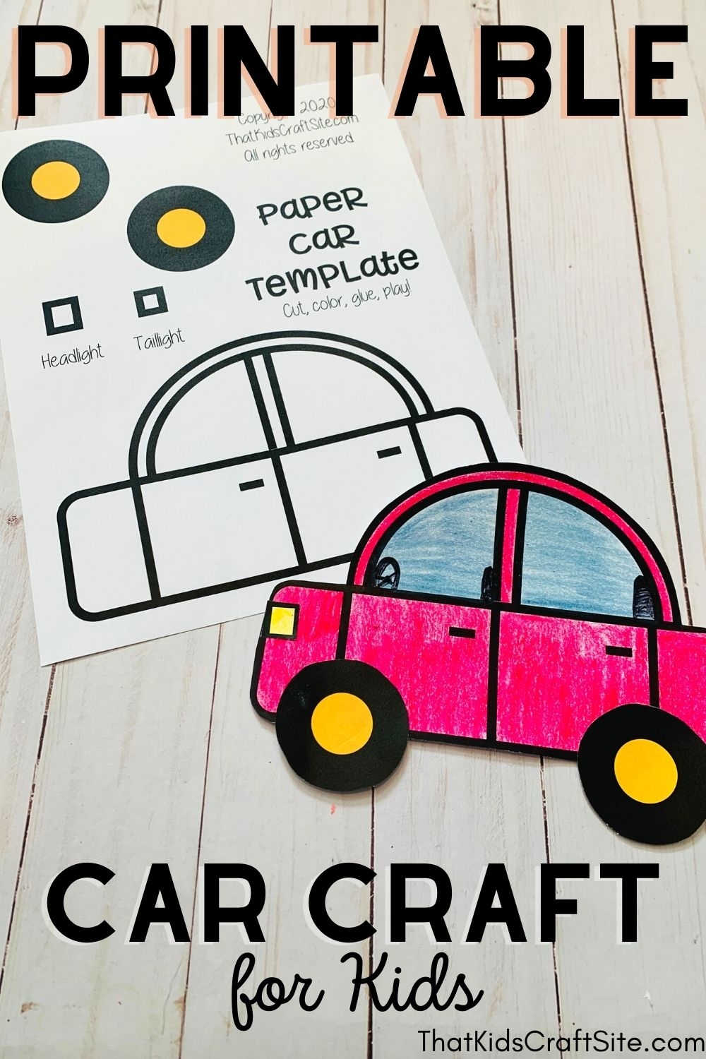 Free Car Printable Craft For Kids That Kids Craft Site Free Car Printable Craft For Kids That Kids Craft Site