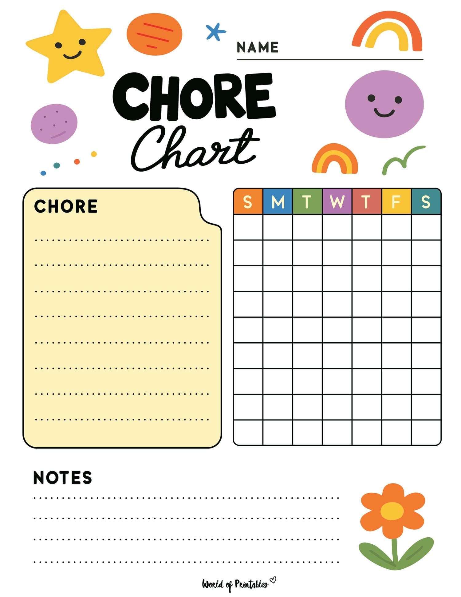 Free Printable Chore Charts For Kids Over 30 Fun Designs World Of Printables Free Printable Chore Charts For Kids Over 30 Fun Designs World Of Printables