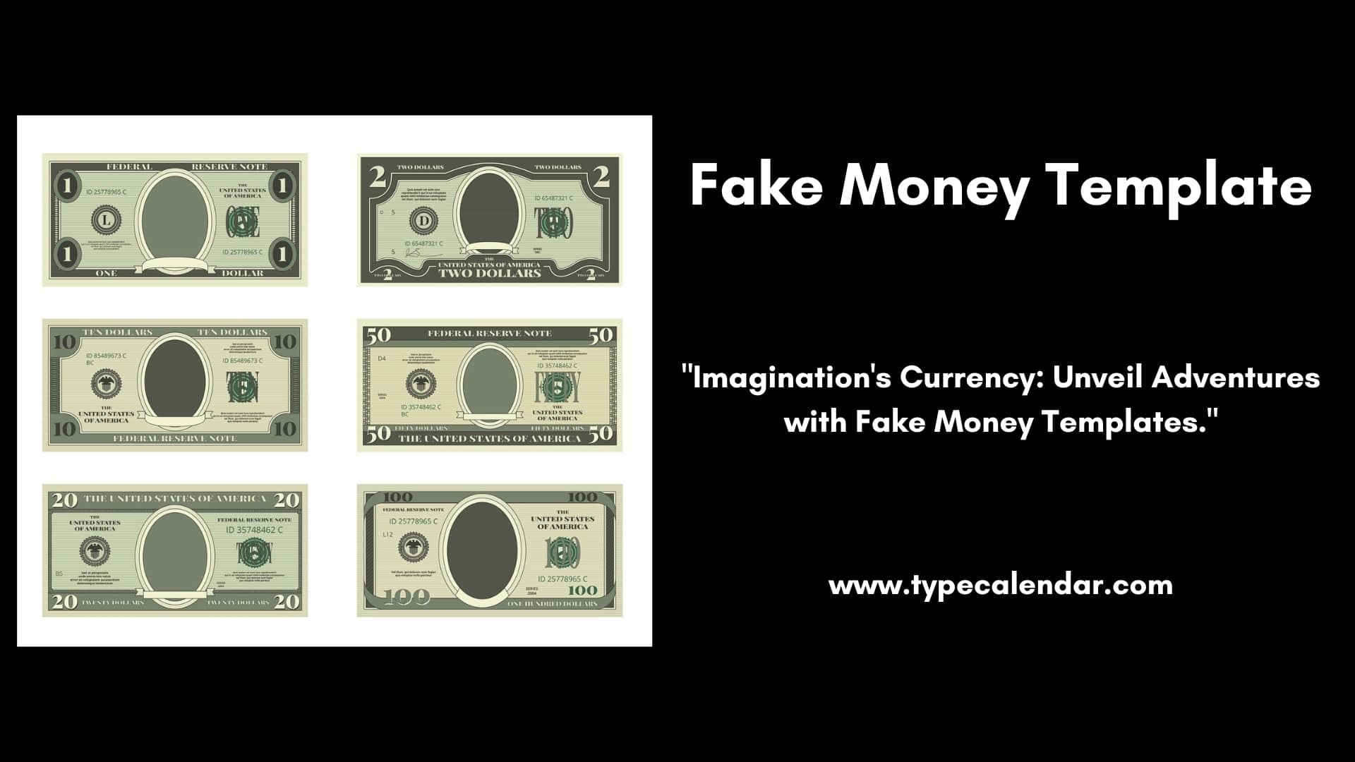 Printable Money Template Printable Money Template