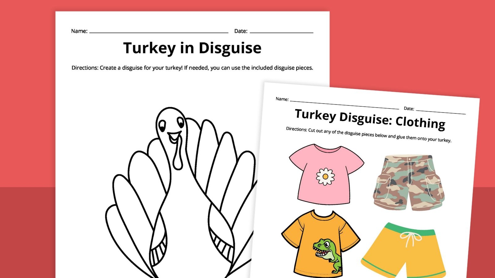 Turkey In Disguise Template Printable Turkey In Disguise Template Printable