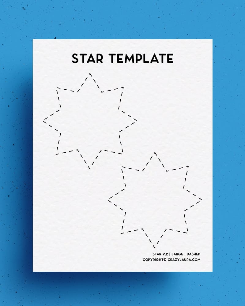 Free Star Template Stencil Cutout Printable For Free Star Template Stencil Cutout Printable For