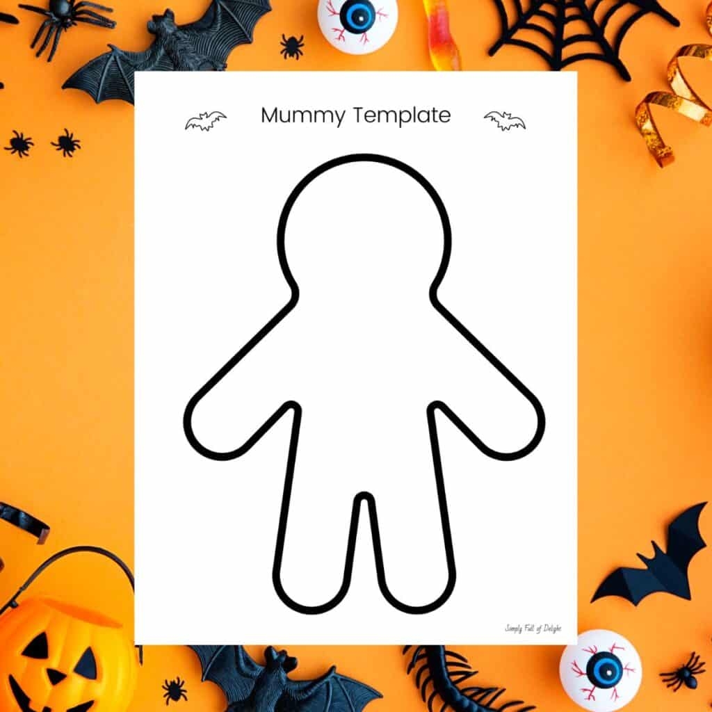 Marble Paint Preschool Mummy Craft Free Printable Template Marble Paint Preschool Mummy Craft Free Printable Template