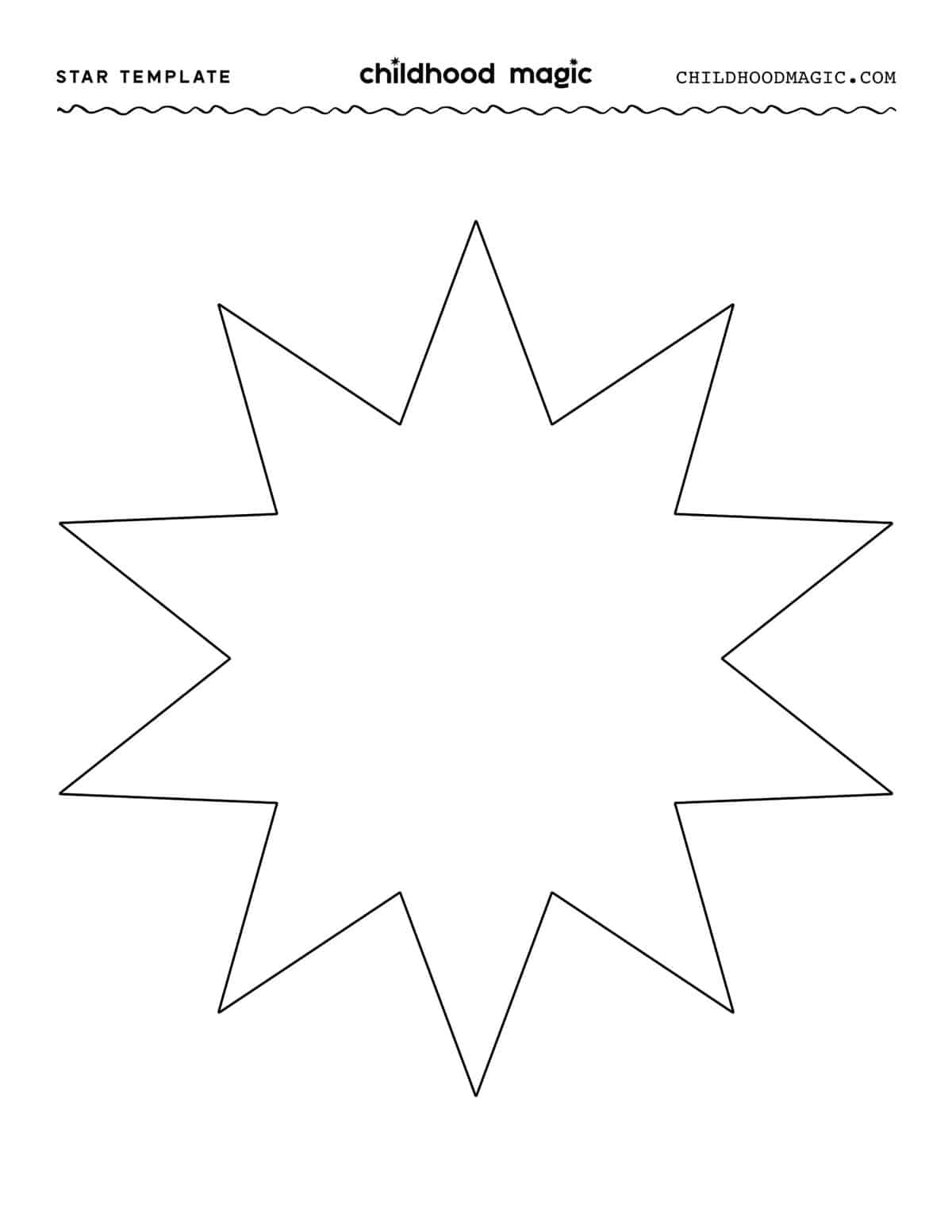 Star Template Childhood Magic Star Template Childhood Magic