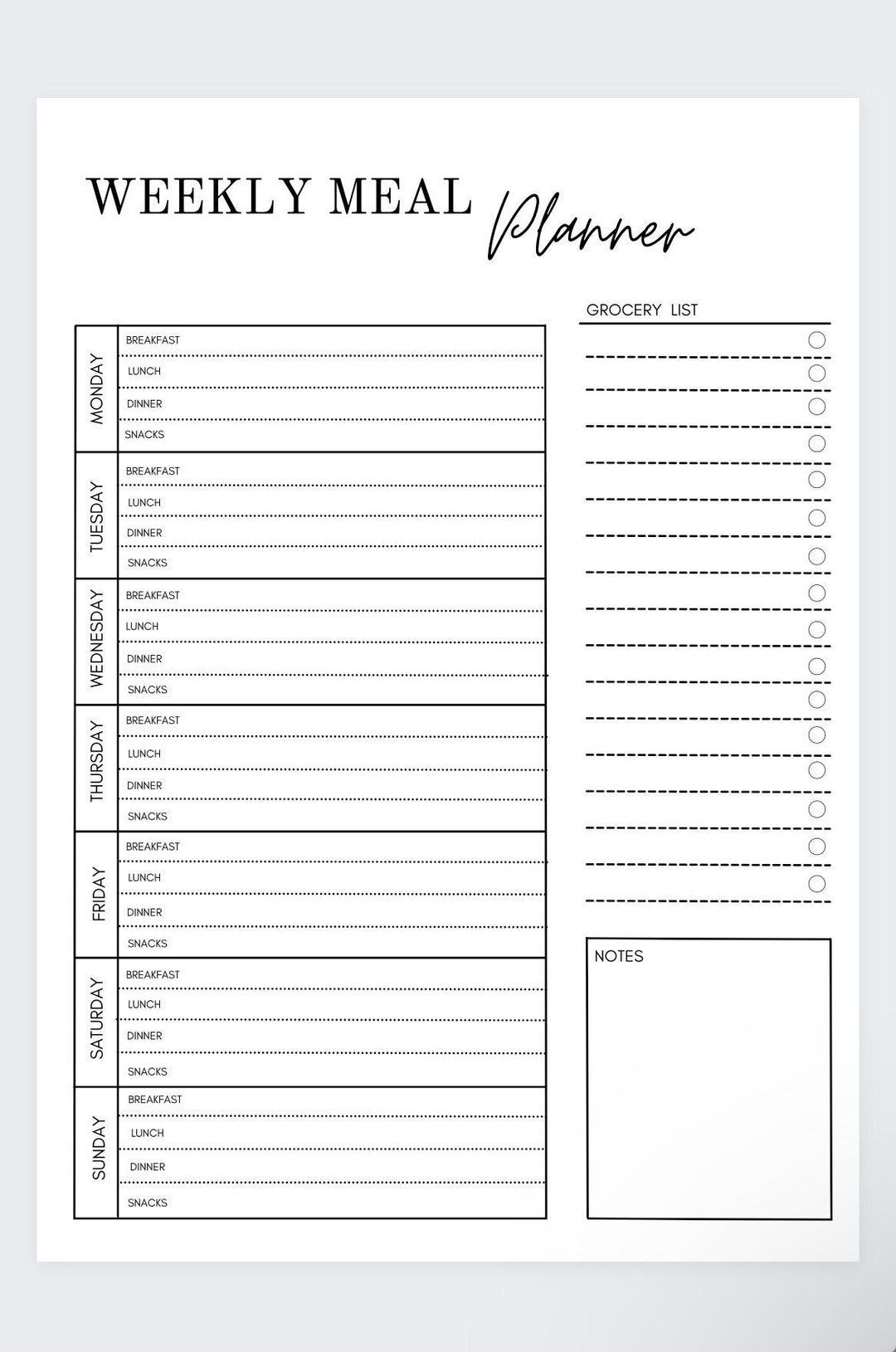Weekly Meal Planner Grocery List meal Planning Template meal Prep menu Planner meal Planner Template meal Planner meal Planning PDF Etsy Weekly Meal Planner Grocery List meal Planning Template meal Prep menu Planner meal Planner Template meal Planner meal Planning PDF Etsy