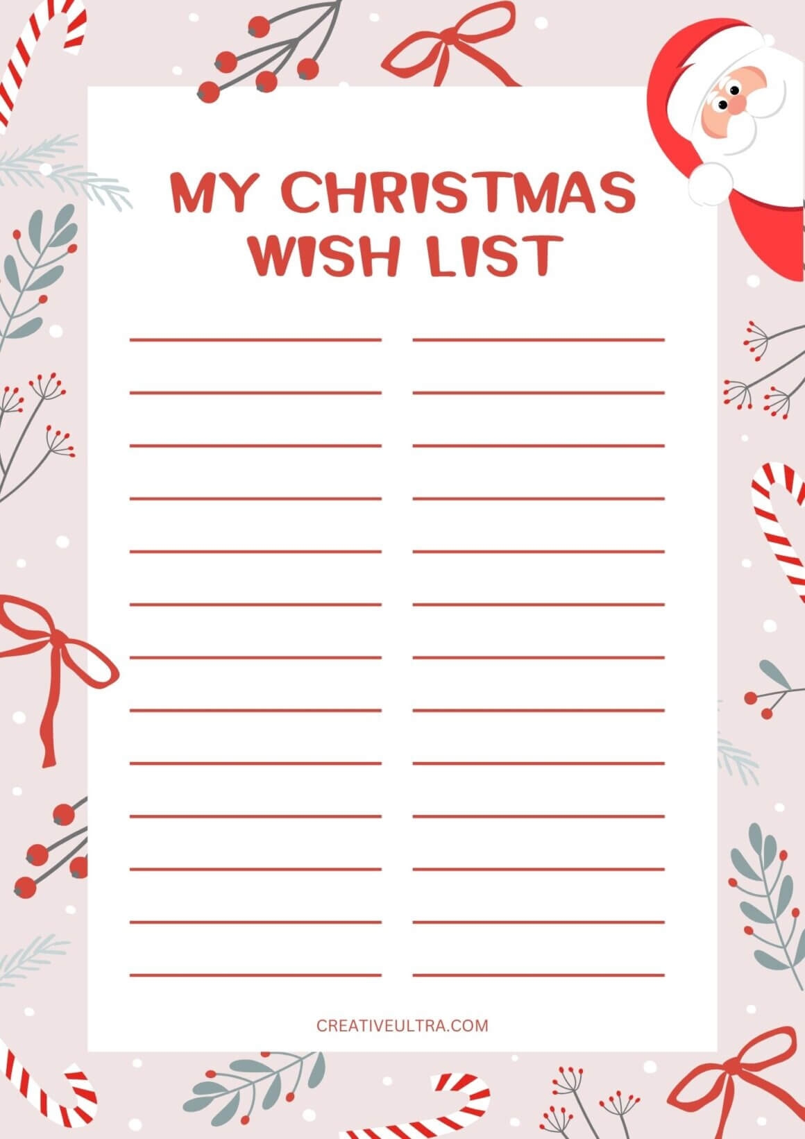 15 Free Printable Christmas Lists PDF Download 15 Free Printable Christmas Lists PDF Download