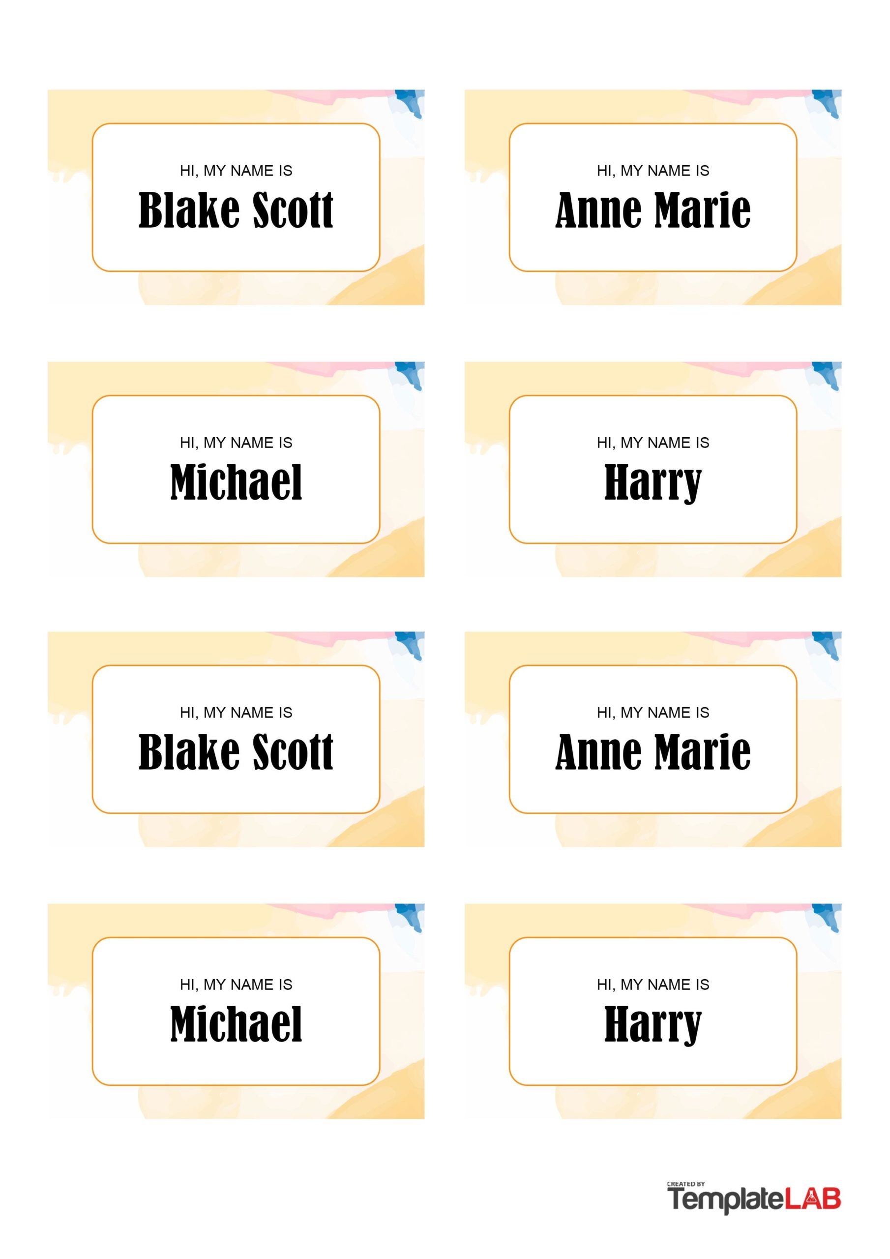 Free Printable Name Badge Template Free Printable Name Badge Template