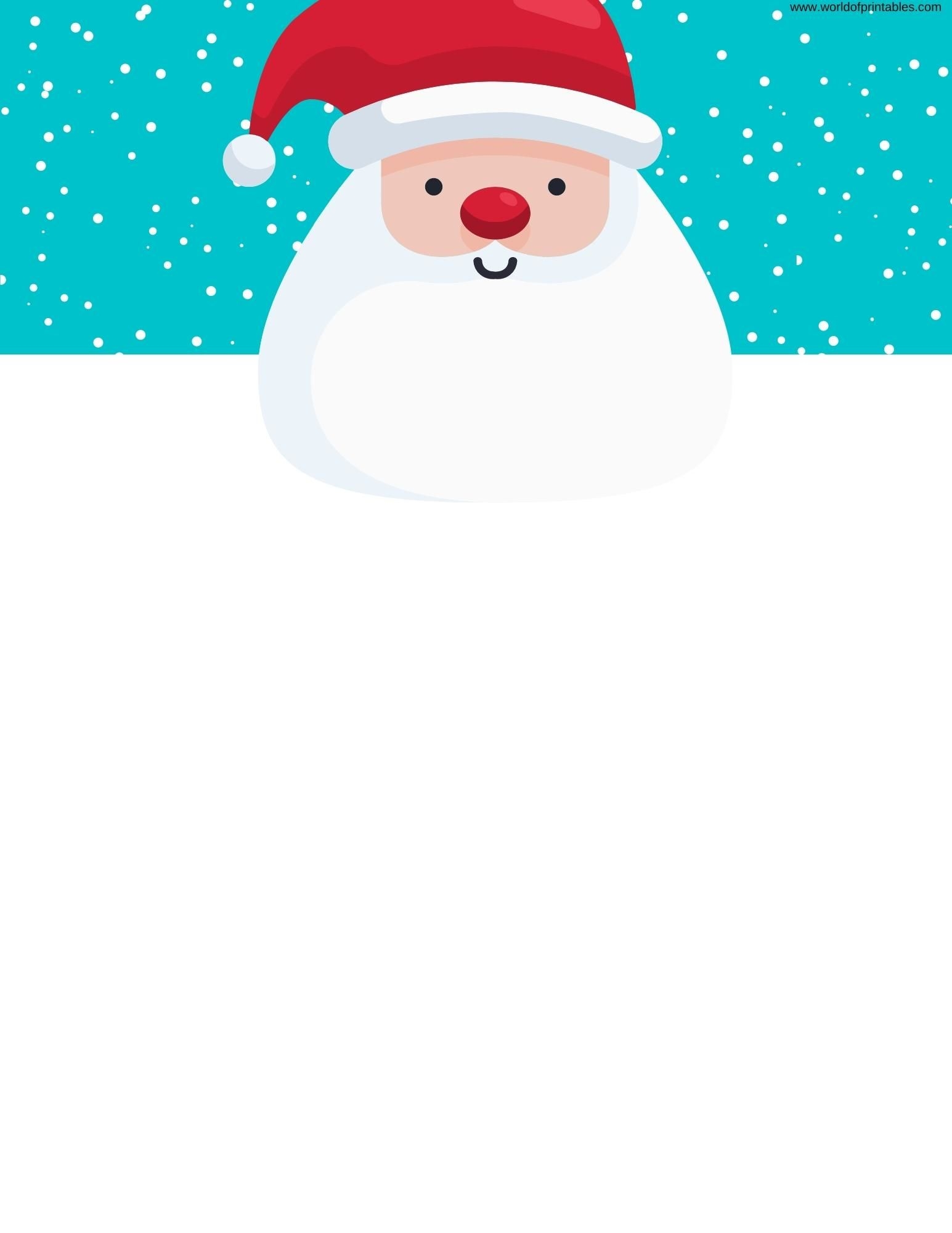 Father Christmas Template Printable Father Christmas Template Printable
