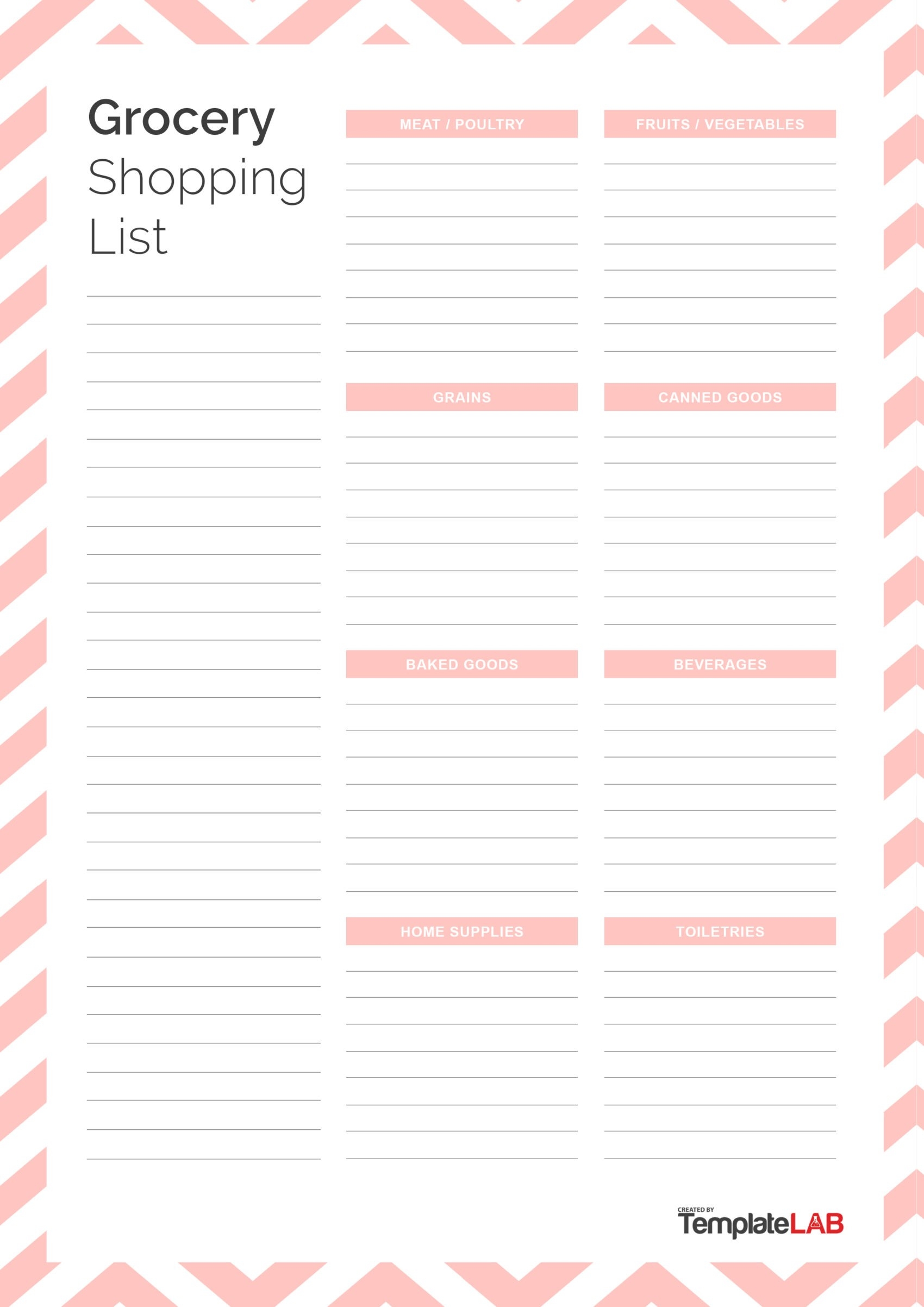 Shopping List Printable Template Shopping List Printable Template
