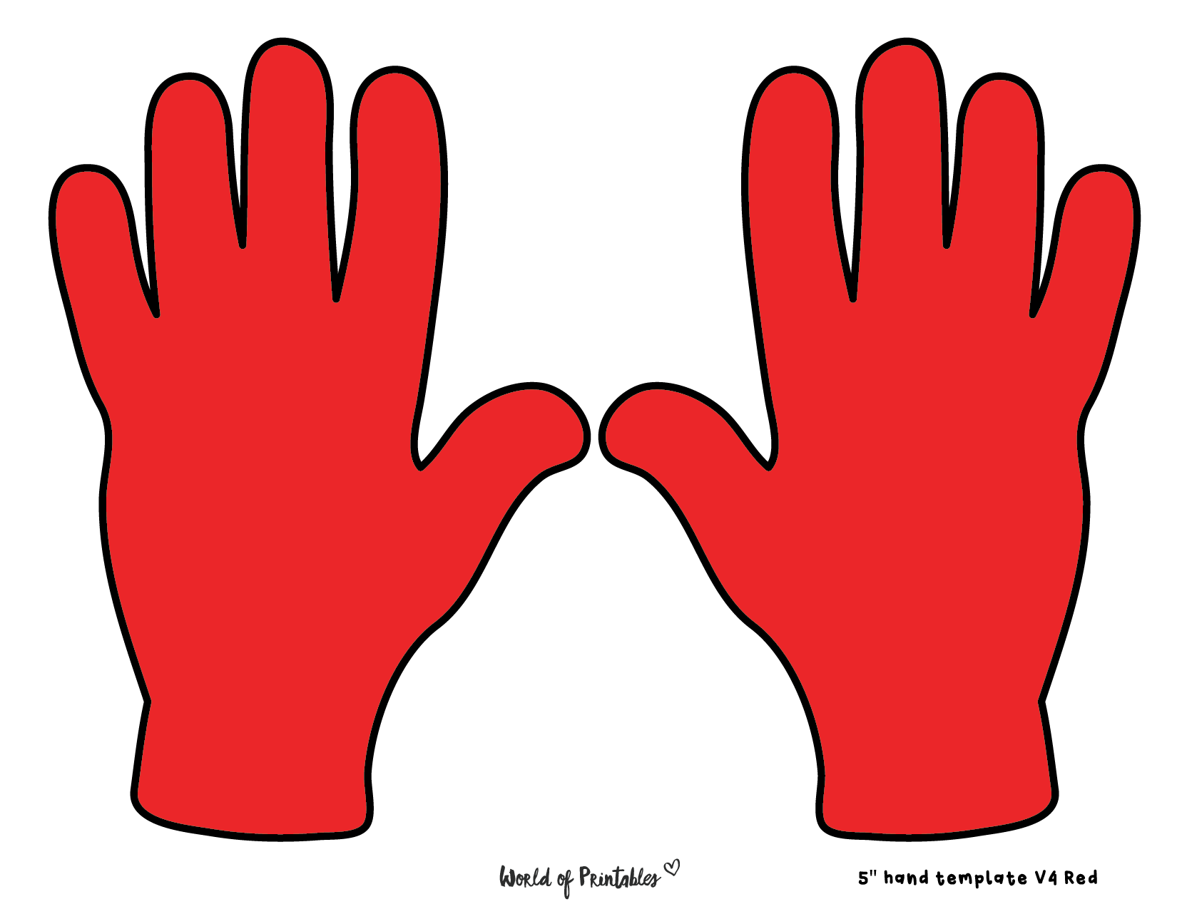 32 Hand Outline Printable Templates World Of Printables 32 Hand Outline Printable Templates World Of Printables
