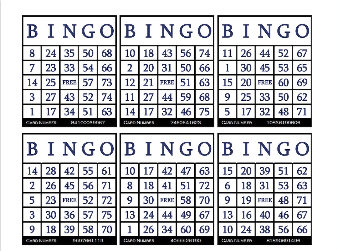 3600 Printable Bingo Cards 6 Per Page Large Activities For Seniors Kids Holidays Parties Games For Adults Zoom Bingo Cards 1 75 Ball Etsy UK 3600 Printable Bingo Cards 6 Per Page Large Activities For Seniors Kids Holidays Parties Games For Adults Zoom Bingo Cards 1 75 Ball Etsy UK