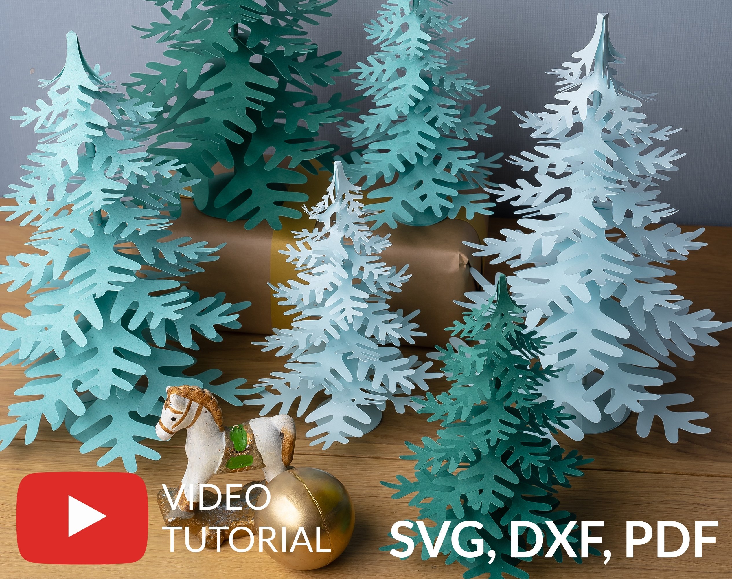 3D Christmas Tree SVG DIY Paper Christmas Tree Template 3D Christmas Tree SVG DIY Paper Christmas Tree Template