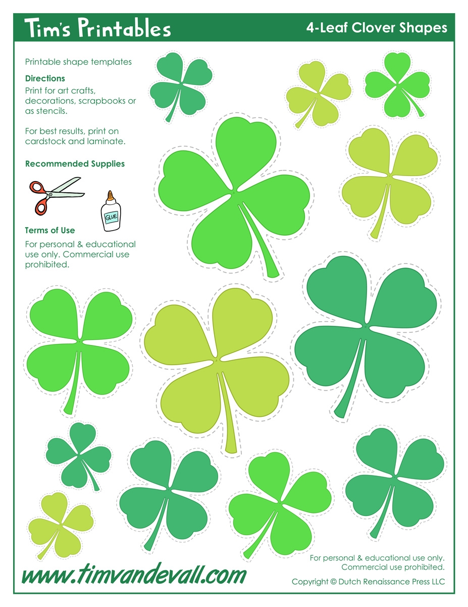 4 Leaf Clover Templates 4 Leaf Clover Templates