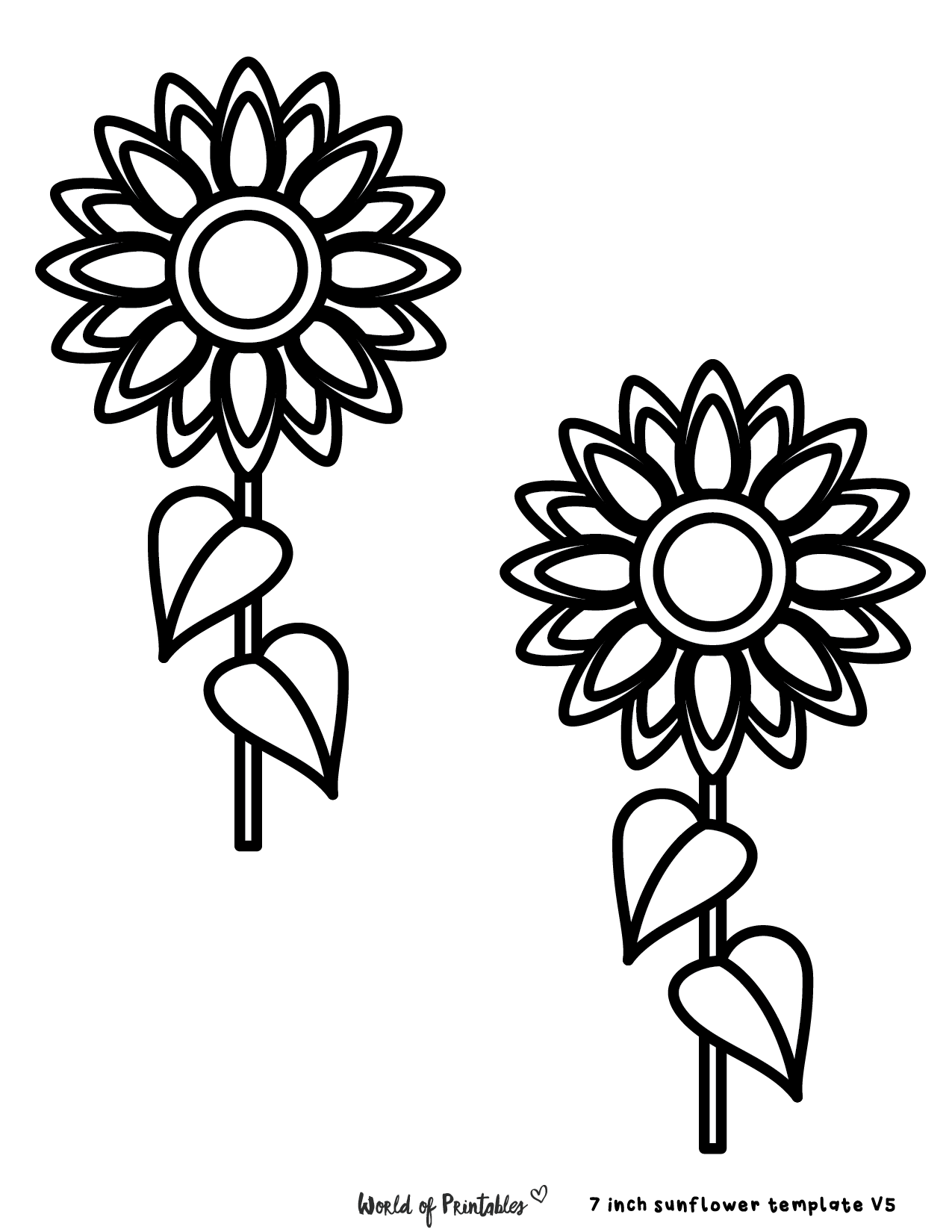 Sunflower Template Printable Sunflower Template Printable