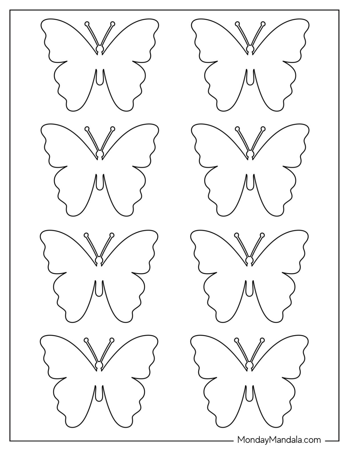 40 Butterfly Templates Free PDF Printables 40 Butterfly Templates Free PDF Printables