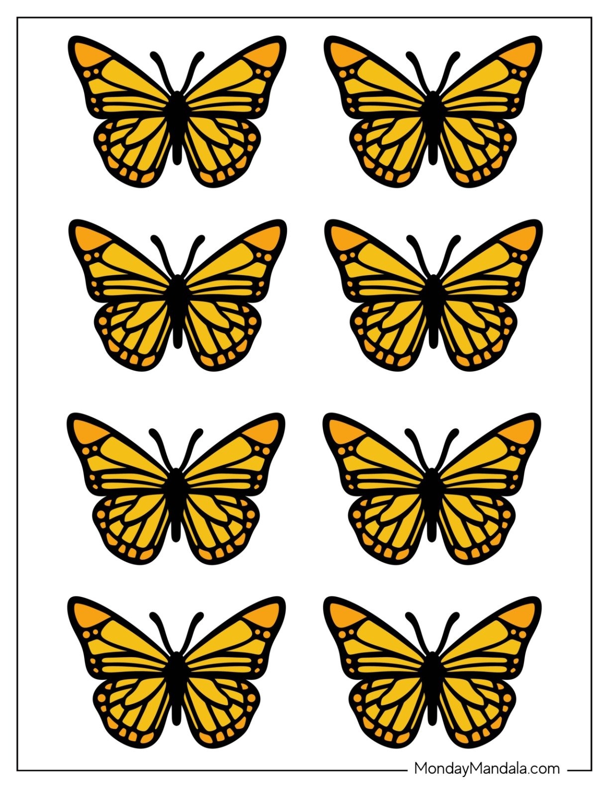 Printable Template Of A Butterfly Printable Template Of A Butterfly