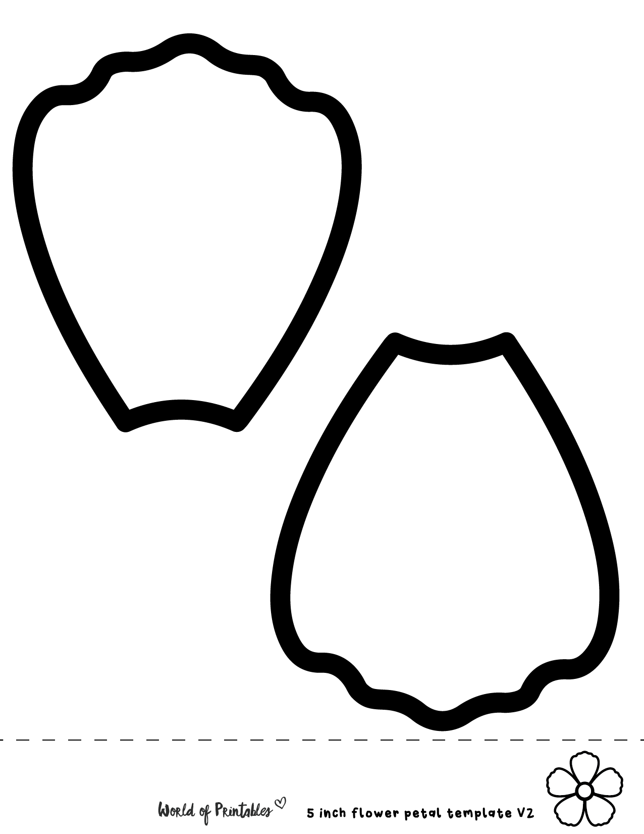 5 Petal Flower Template Free Printable 5 Petal Flower Template Free Printable