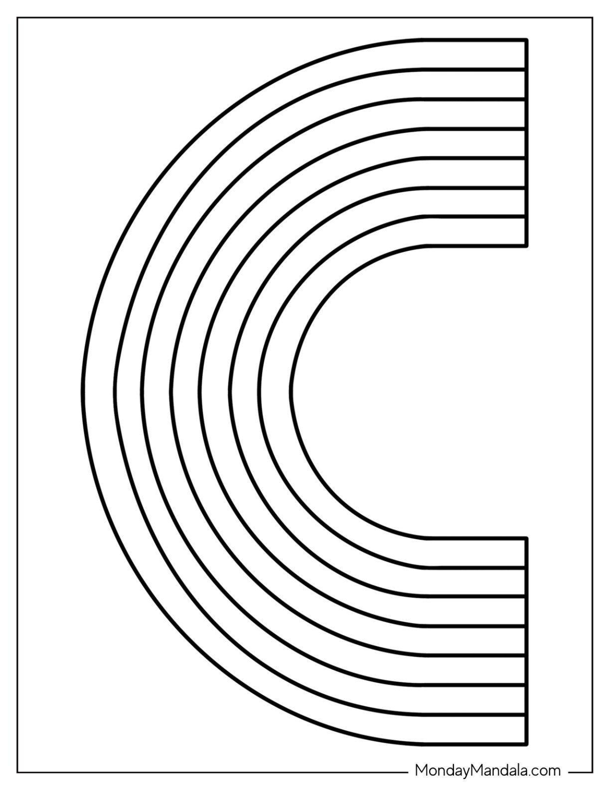 Free Printable Rainbow Template