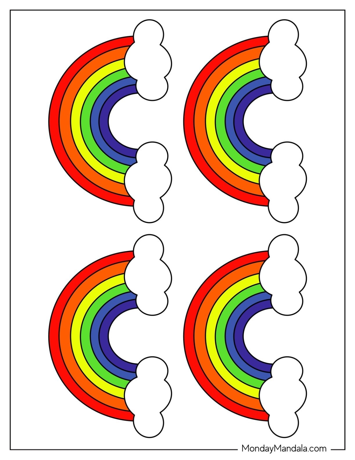 43 Rainbow Templates Free PDF Printables 43 Rainbow Templates Free PDF Printables