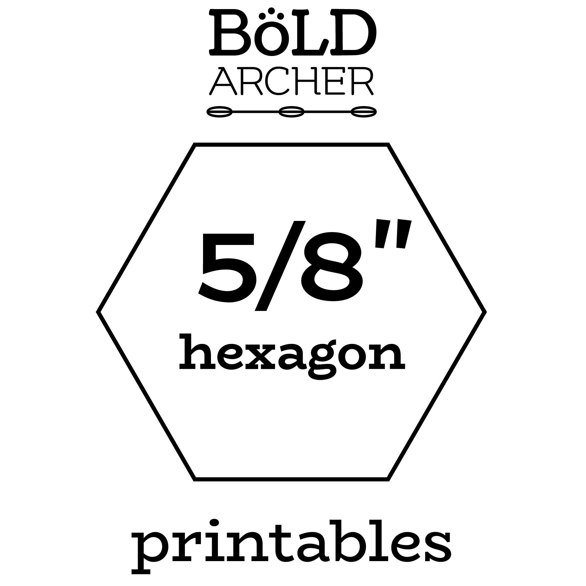 5 8 Inch Hexagon EPP Template Etsy UK 5 8 Inch Hexagon EPP Template Etsy UK