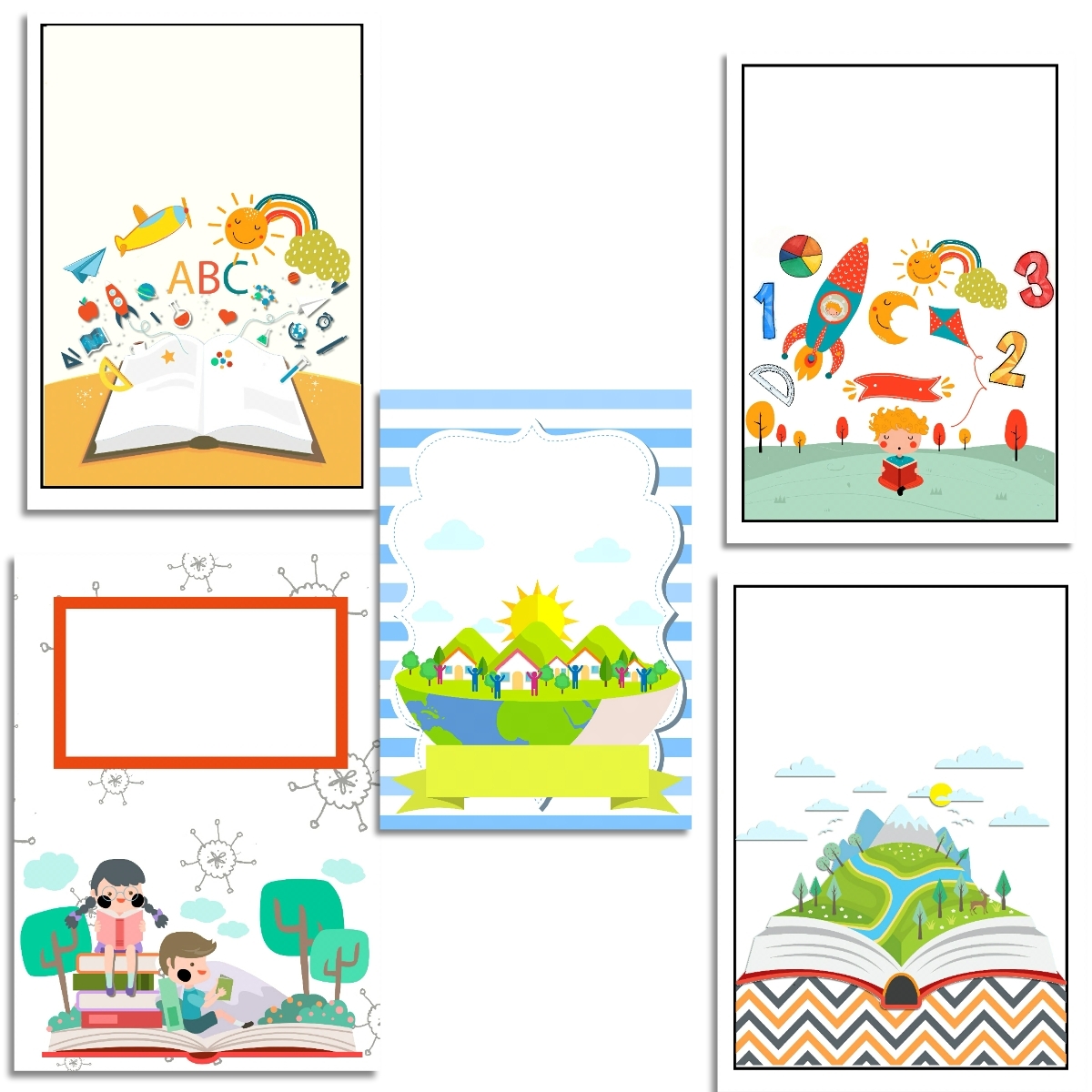 5 Free Printable Book Covers For School Exercise Books Digital Product Teacha 5 Free Printable Book Covers For School Exercise Books Digital Product Teacha