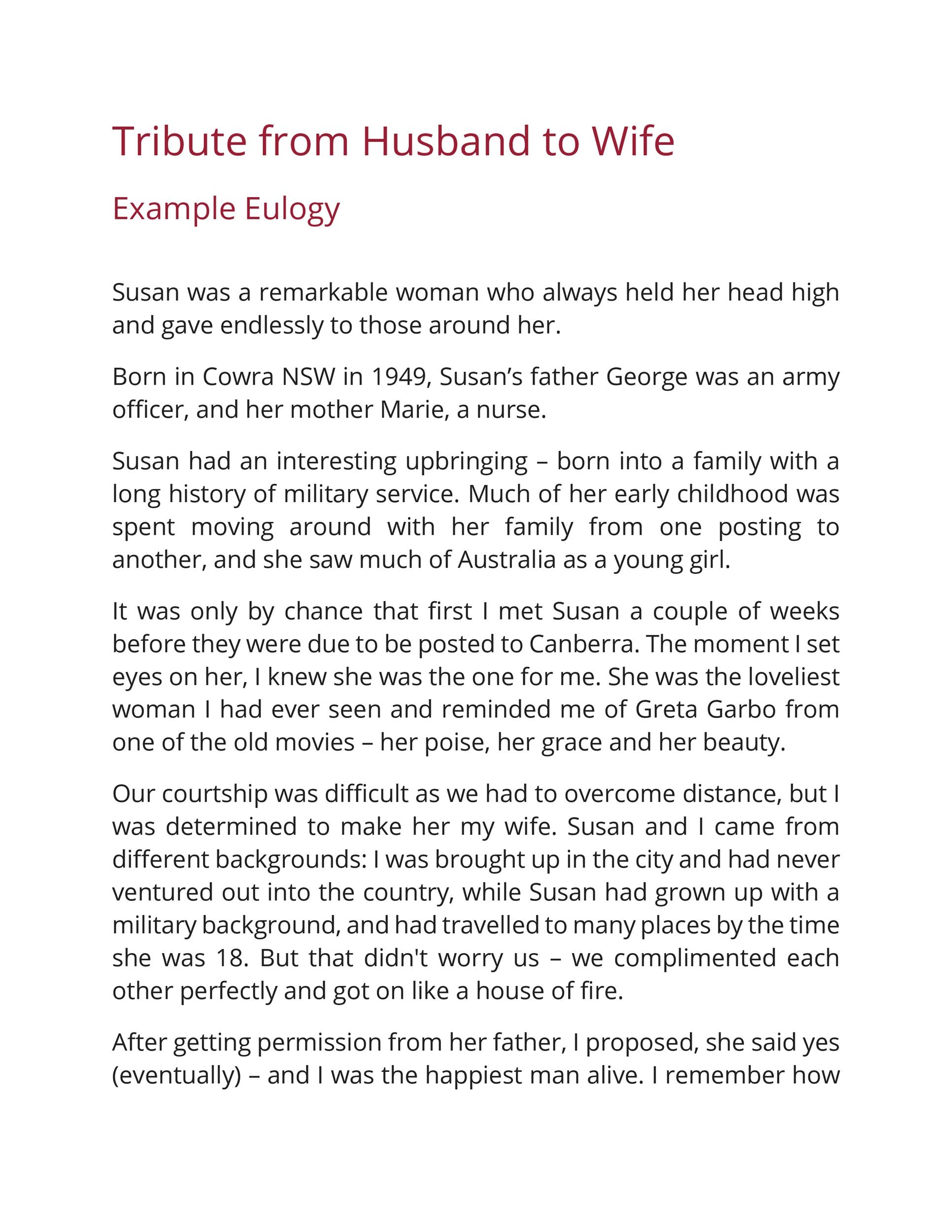 50 Best Eulogy Templates For Relatives Or Friends TemplateLab 50 Best Eulogy Templates For Relatives Or Friends TemplateLab