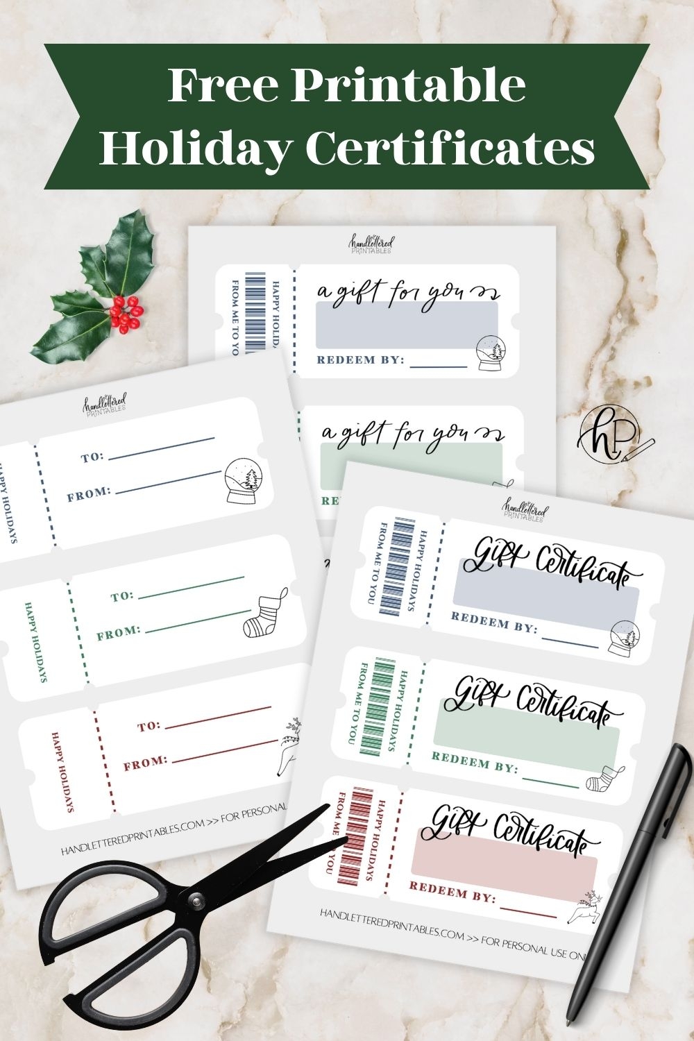 Gift Certificate Template Free Printable