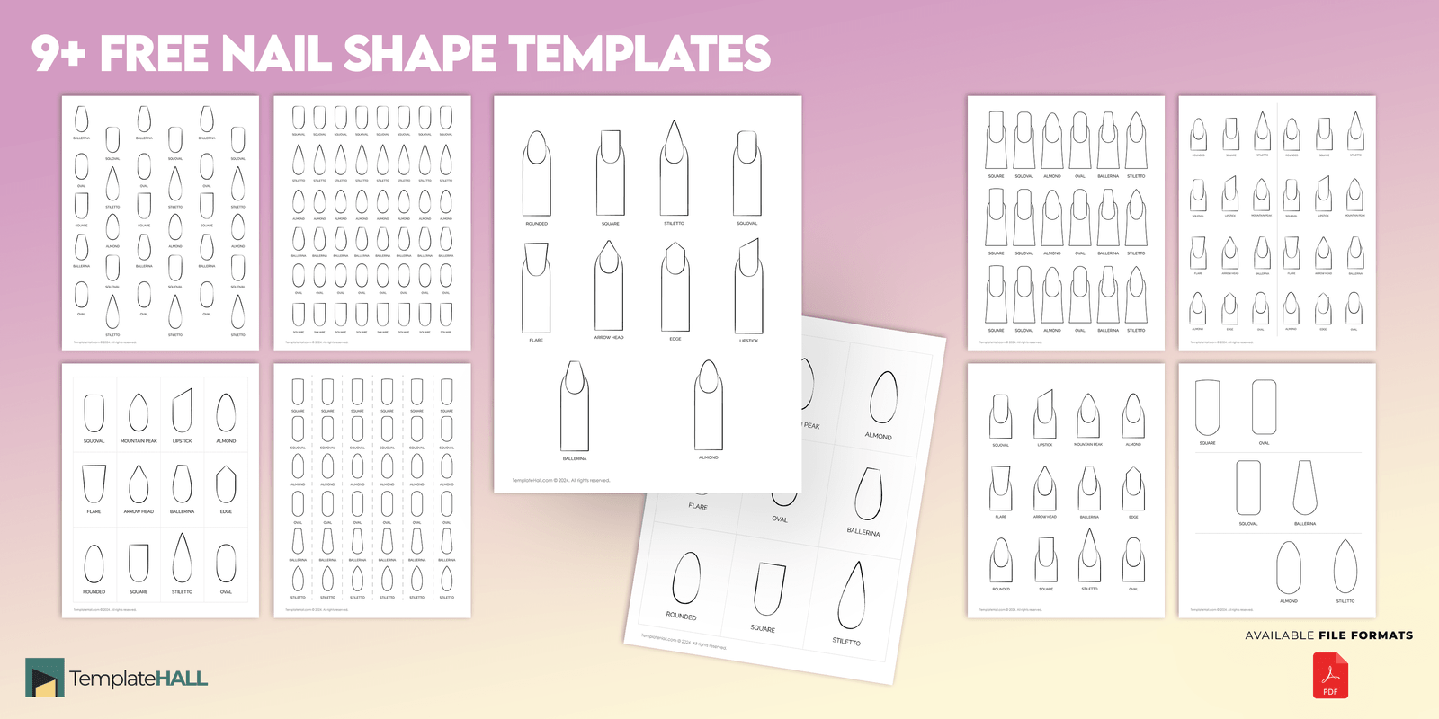 9 Printable Nail Shape Templates Free PDF Download 9 Printable Nail Shape Templates Free PDF Download