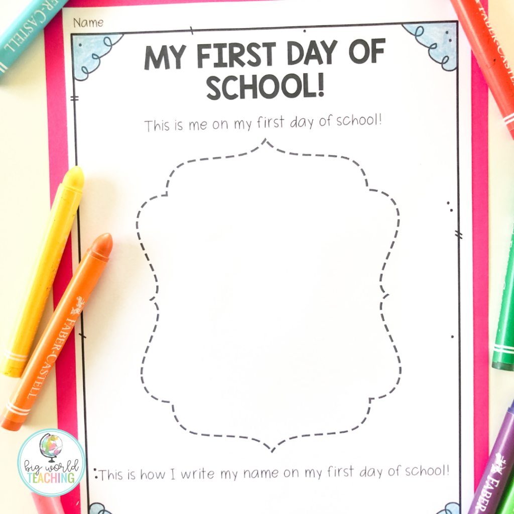 Back To School 5 Printables For The First Week Of School Big World Teaching Back To School 5 Printables For The First Week Of School Big World Teaching