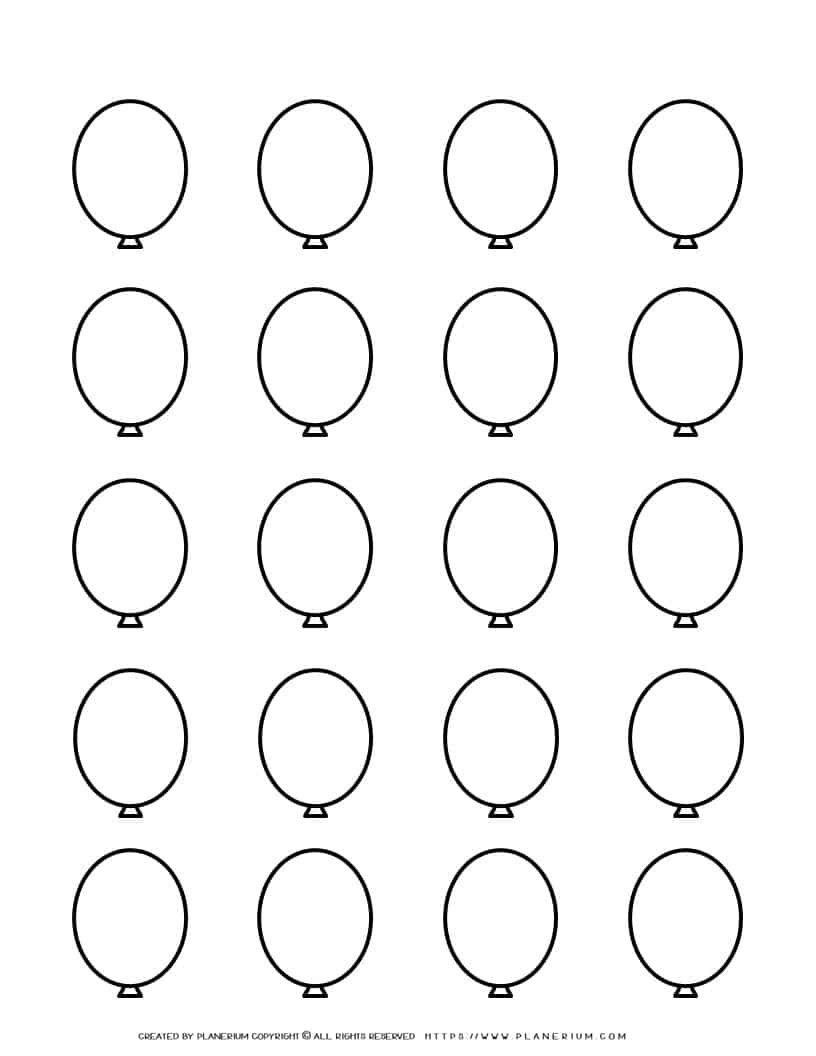 Balloon Template Twenty Balloons Planerium Balloon Template Twenty Balloons Planerium