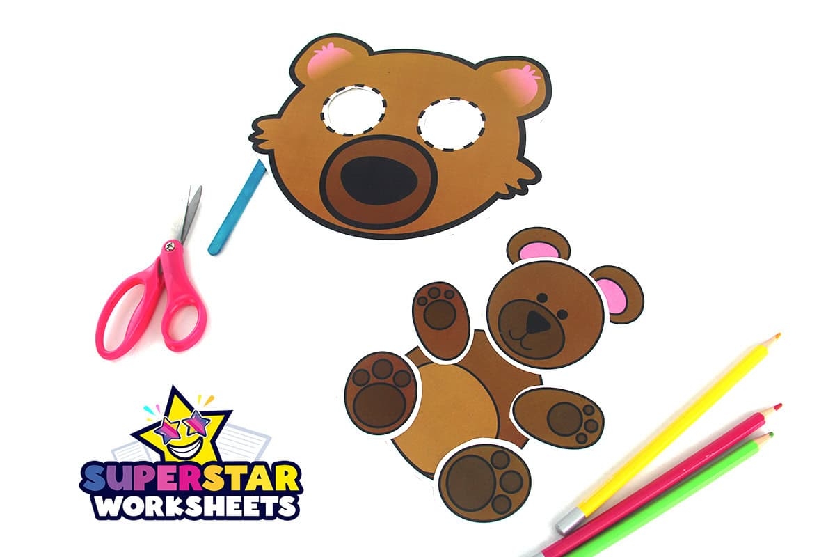 Bear Template Superstar Worksheets Bear Template Superstar Worksheets