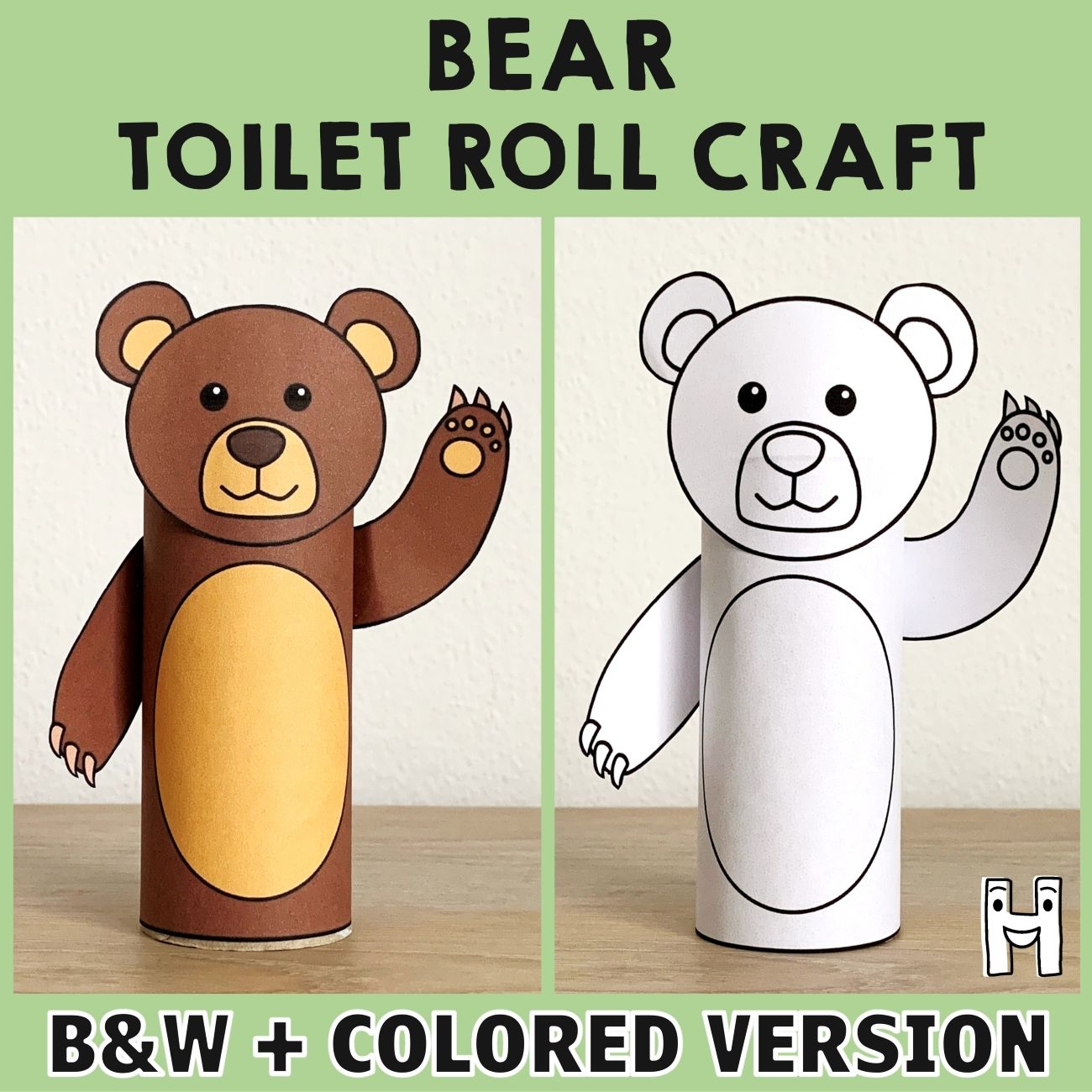 Bear Toilet Paper Roll Forest Craft Kids Coloring Happy Paper Time Bear Toilet Paper Roll Forest Craft Kids Coloring Happy Paper Time