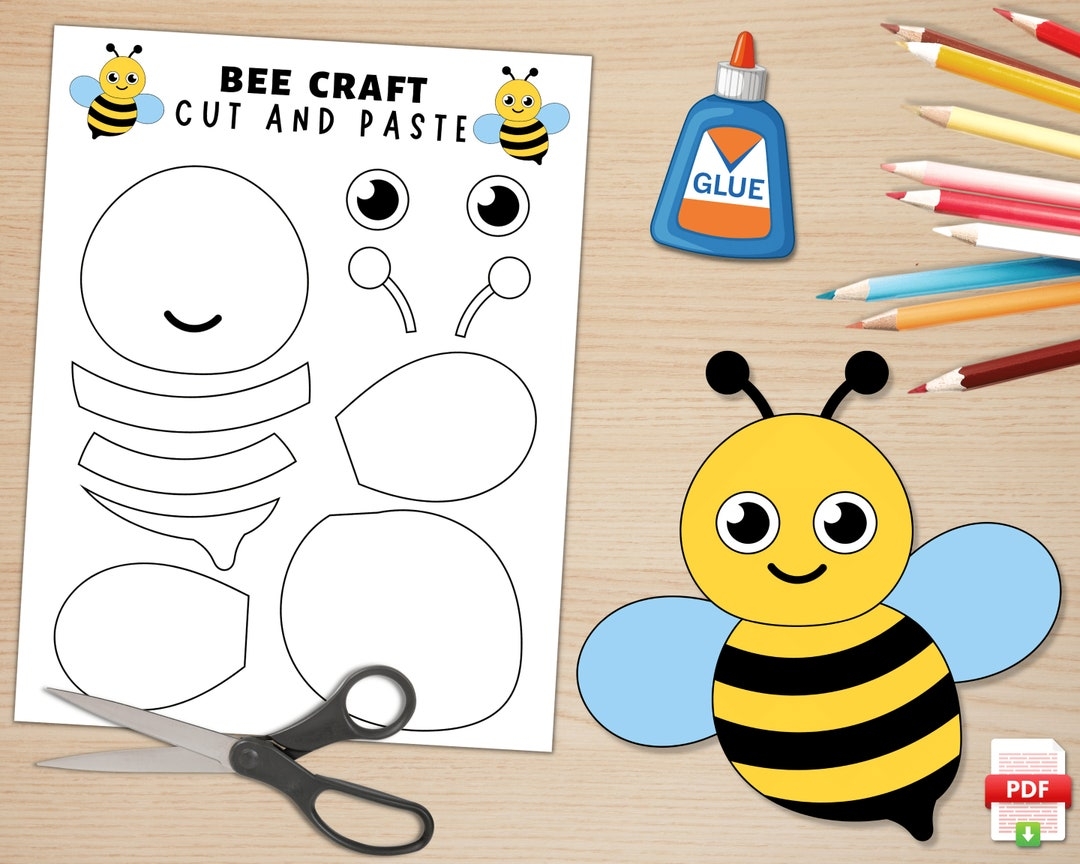 Bee Craft Printable Template Spring Activities Bee Coloring Page Build A Bee Insect Craft US Letter And A4 Size Etsy UK Bee Craft Printable Template Spring Activities Bee Coloring Page Build A Bee Insect Craft US Letter And A4 Size Etsy UK