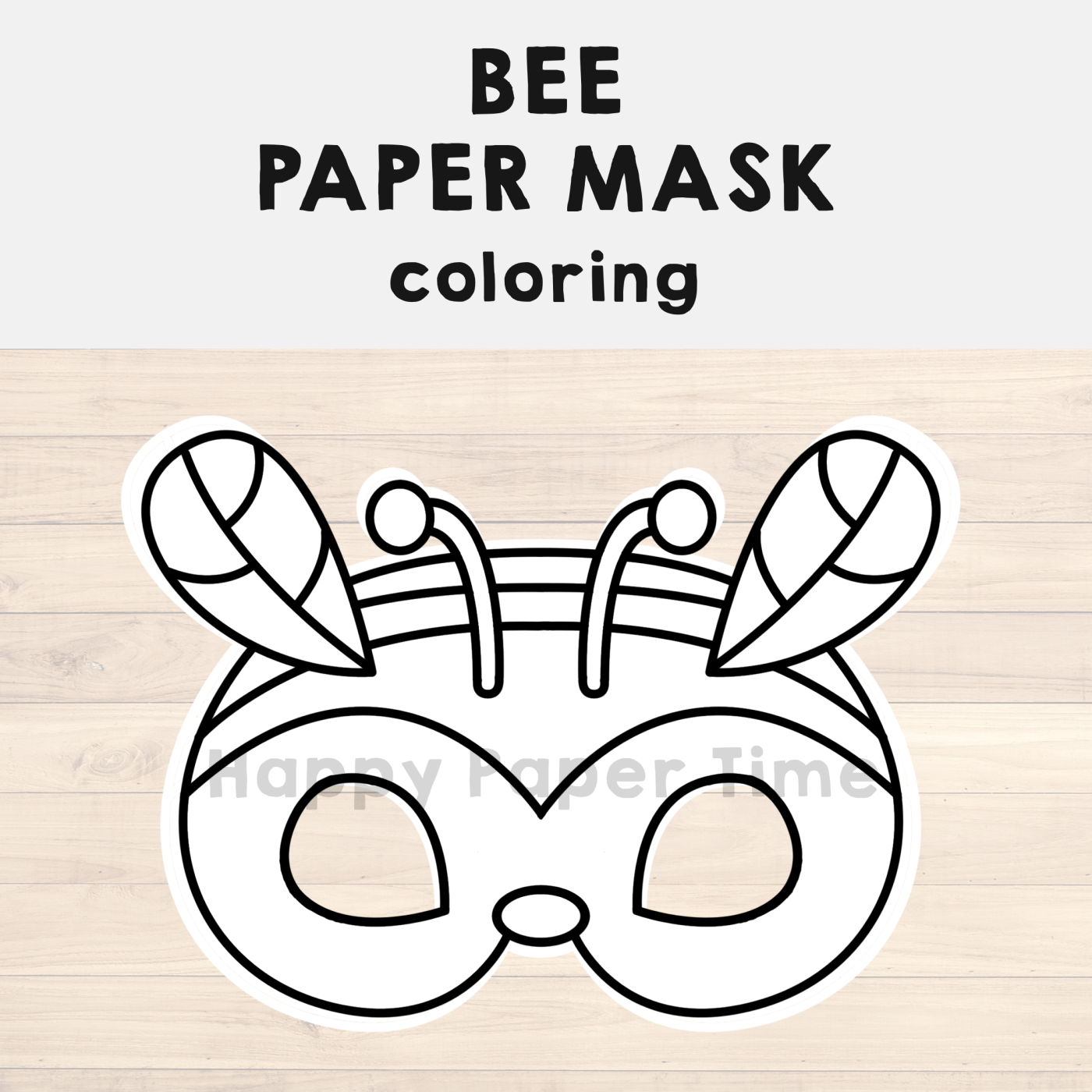 Bee Paper Mask Printable Insect Coloring Craft Activity Template Made By Teachers Bee Paper Mask Printable Insect Coloring Craft Activity Template Made By Teachers