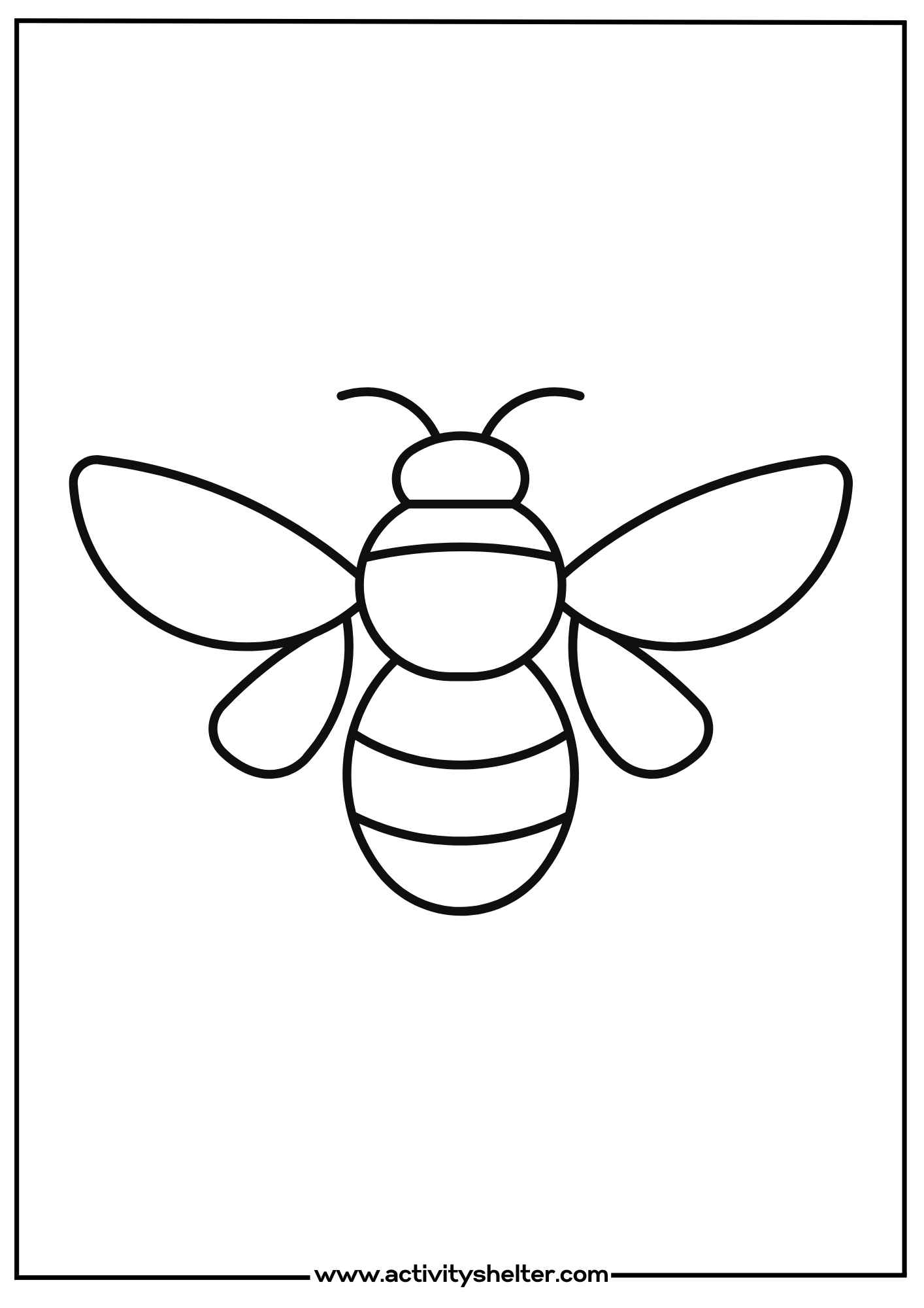 Bee Template Printable Activity Shelter Bee Template Printable Activity Shelter