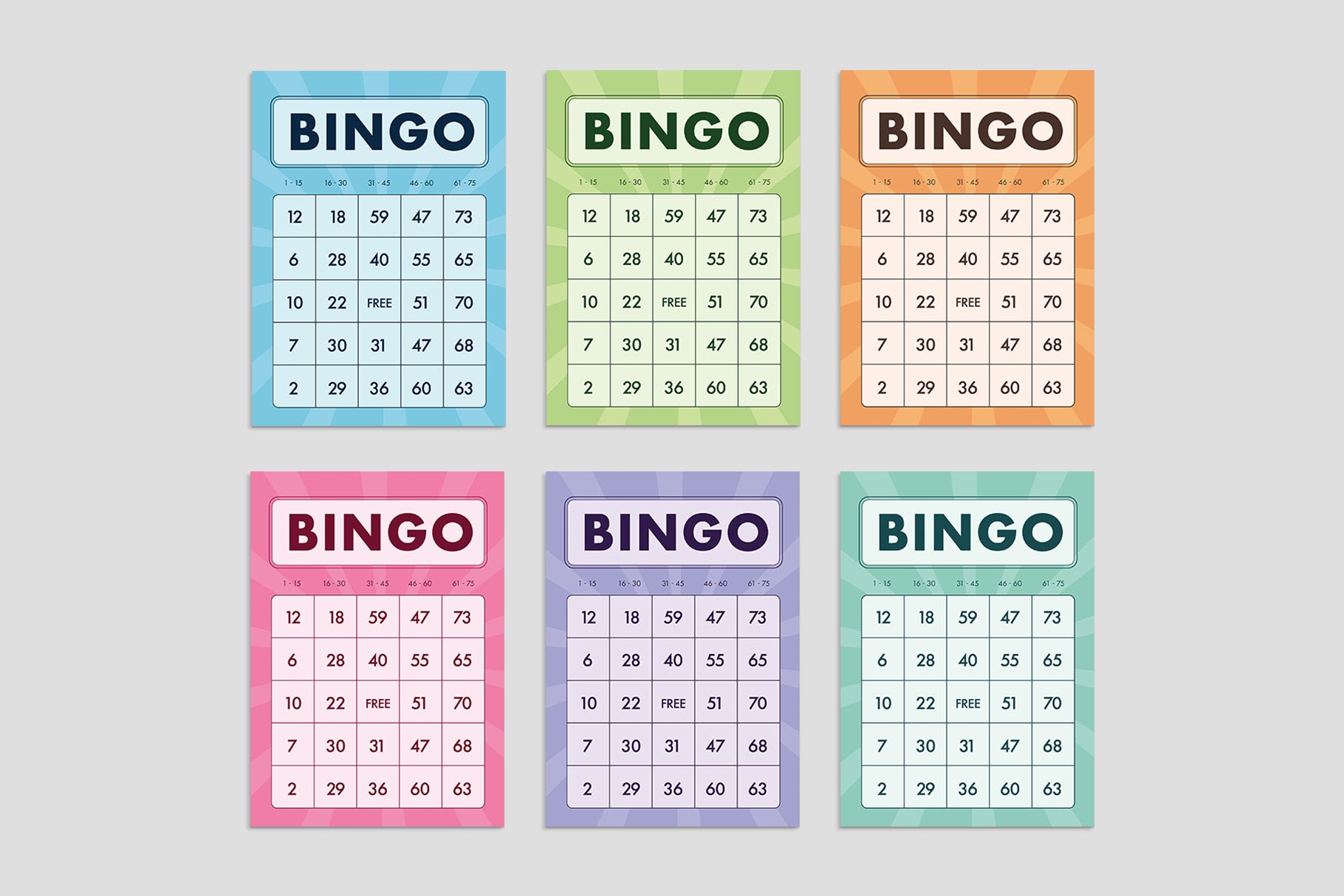 Printable Bingo Card Template Printable Bingo Card Template