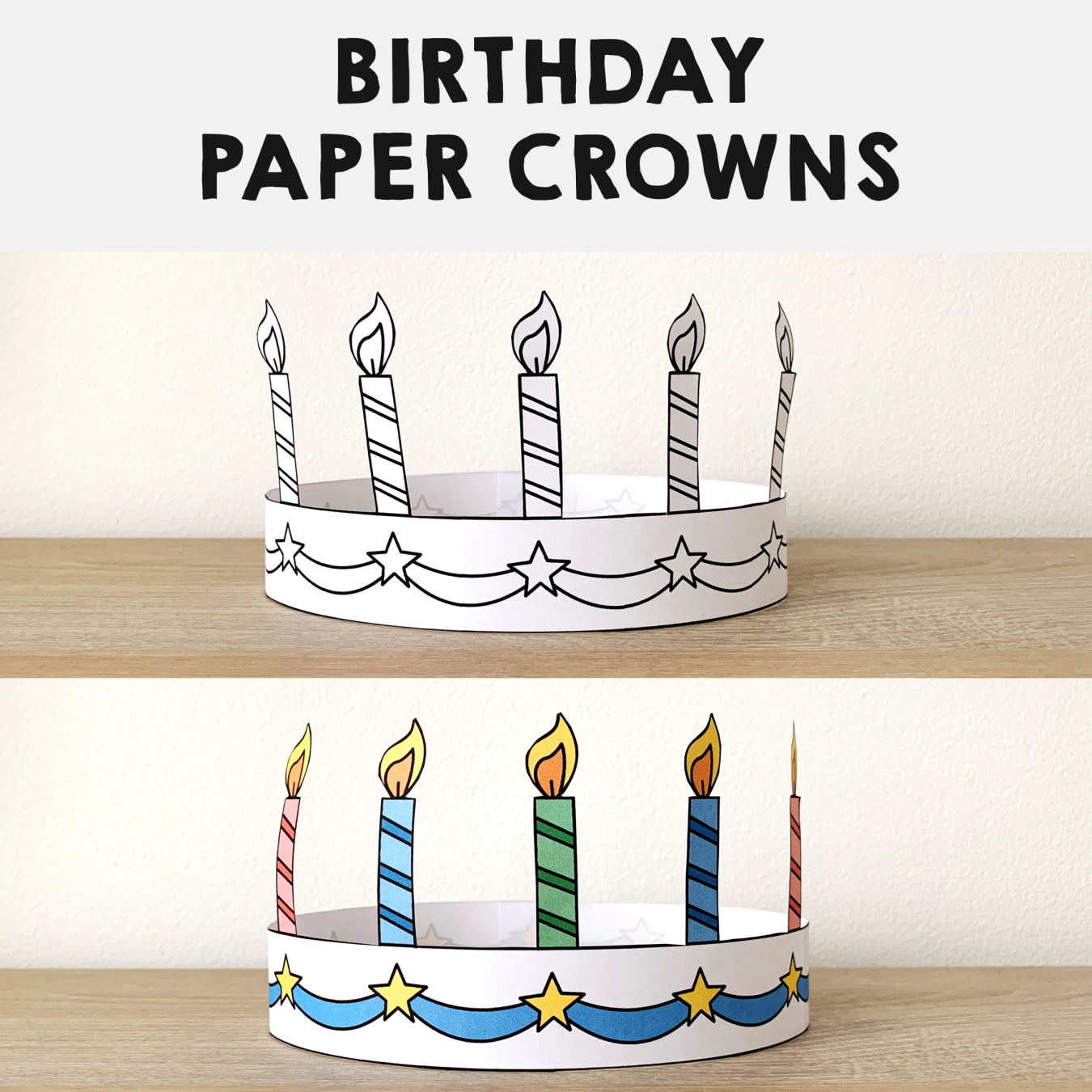 Birthday Cake Paper Crown Printable Coloring Craft Made By Teachers Birthday Cake Paper Crown Printable Coloring Craft Made By Teachers
