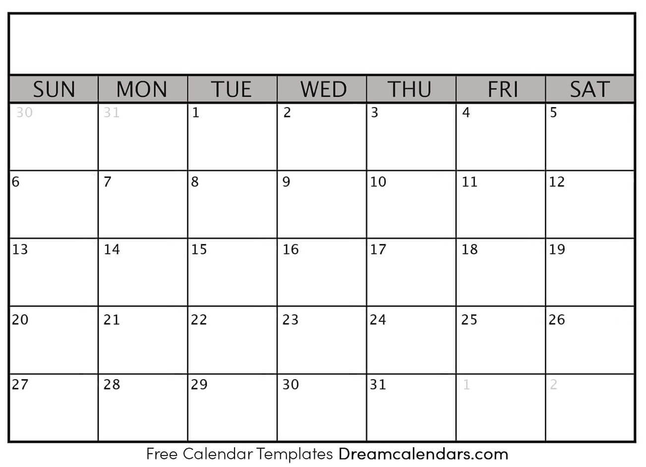 Blank Printable Calendar Template Blank Printable Calendar Template