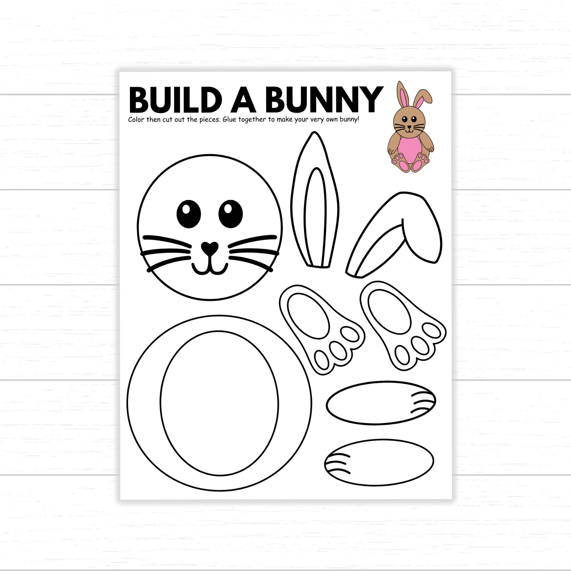 Printable Easter Bunny Craft Template