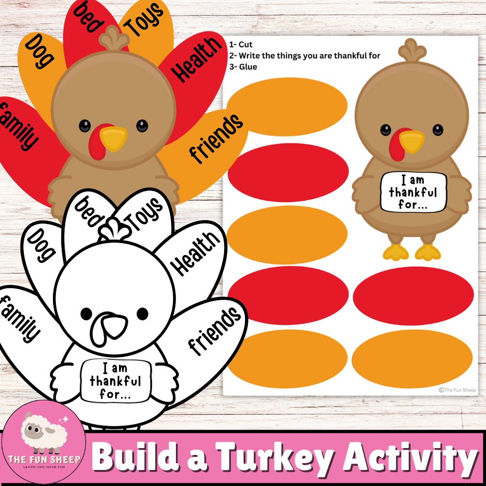 Build A Turkey Activity I m Thankful For Printable Thanksgiving Turkey Craft Made By Teachers Build A Turkey Activity I m Thankful For Printable Thanksgiving Turkey Craft Made By Teachers