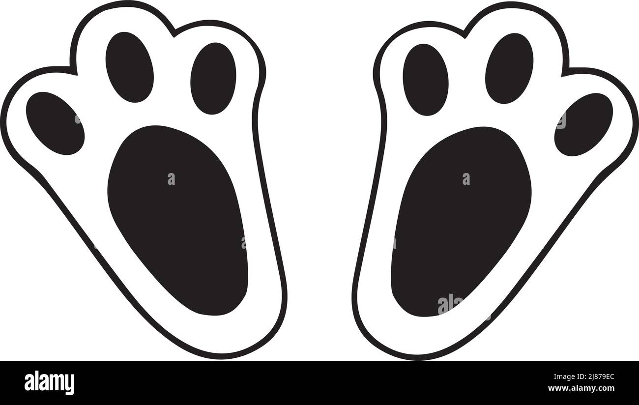 Bunny Feet Print Cut Out Stock Images Pictures Alamy